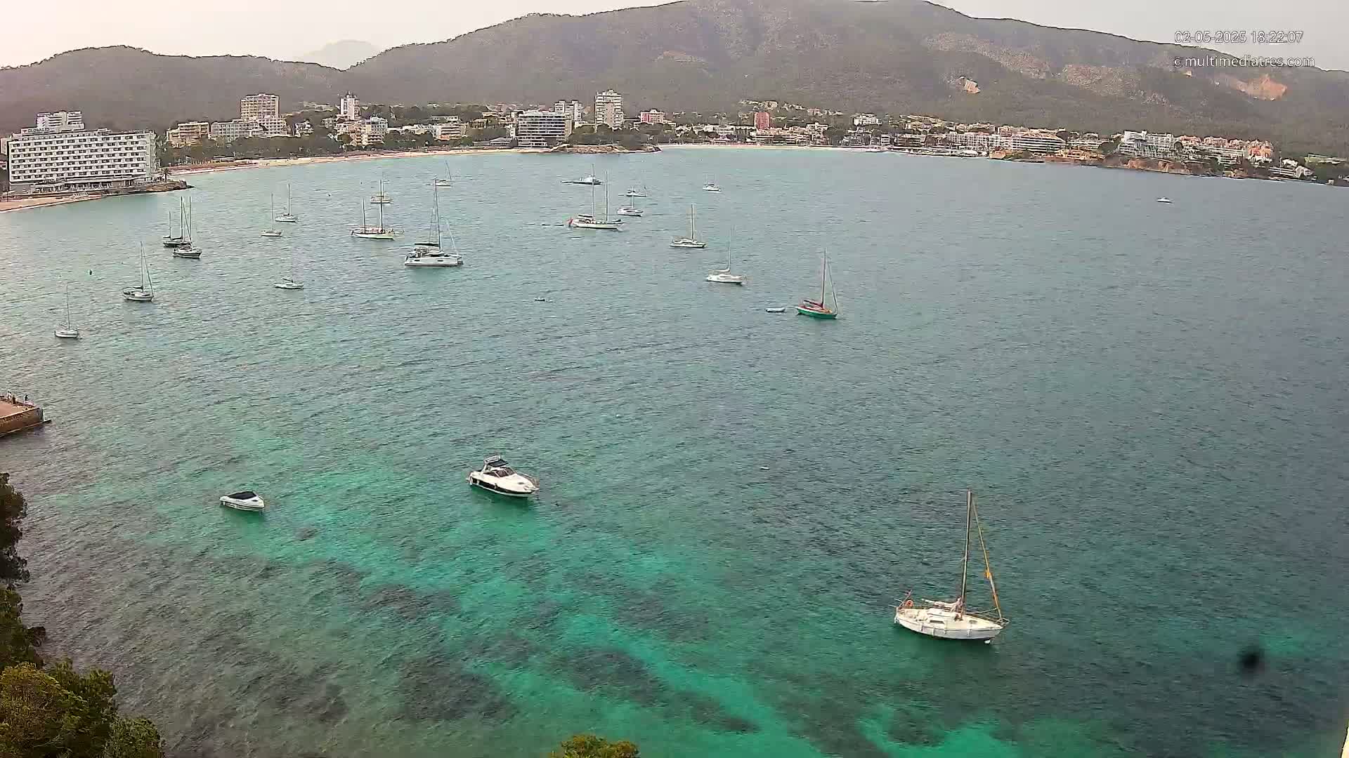 Mallorca, Magaluf - Palmanova Son Maties Beach Live Cam - Balearic Islands, Spain