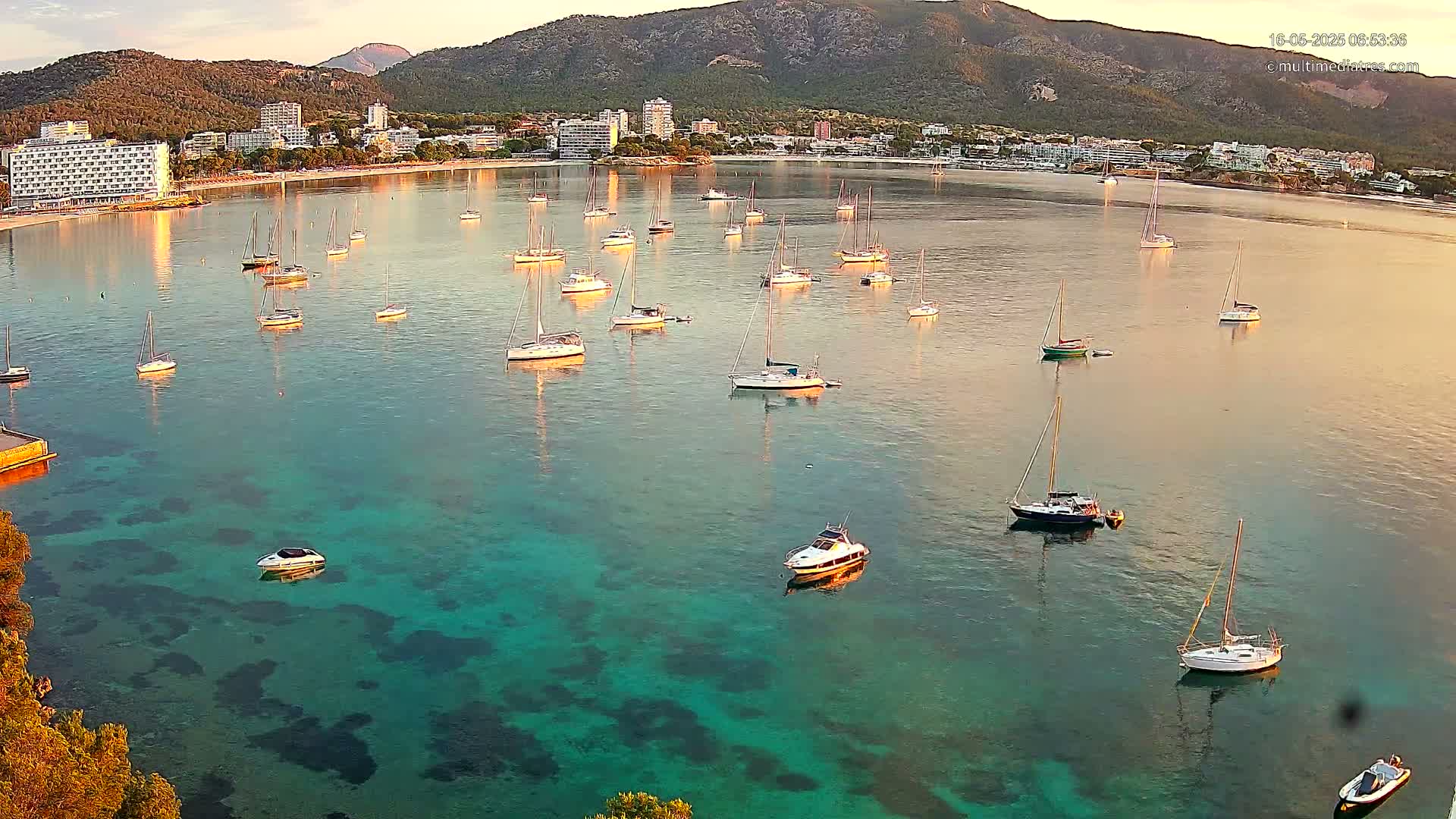 Mallorca, Magaluf - Palmanova Son Maties Beach Live Cam - Balearic Islands, Spain