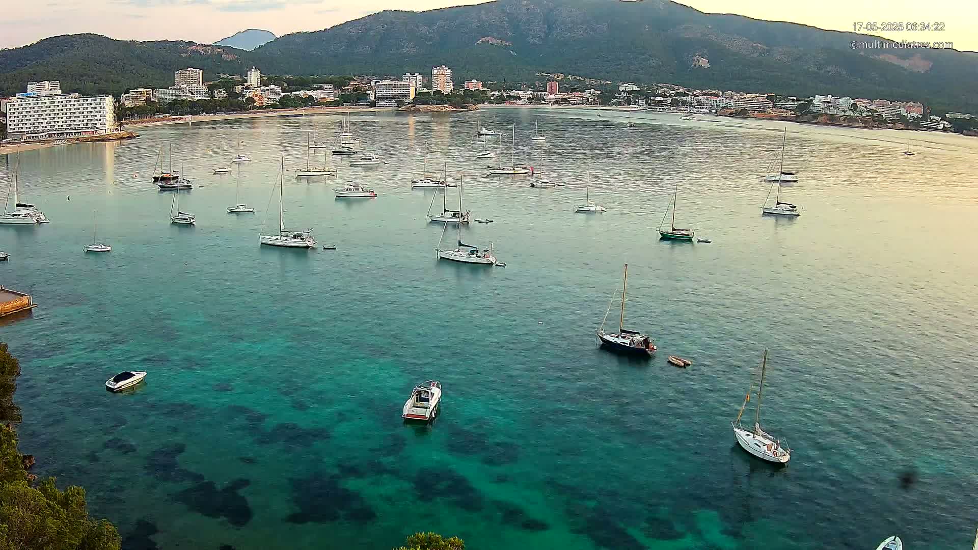 Mallorca, Magaluf - Palmanova Son Maties Beach Live Cam - Balearic Islands, Spain