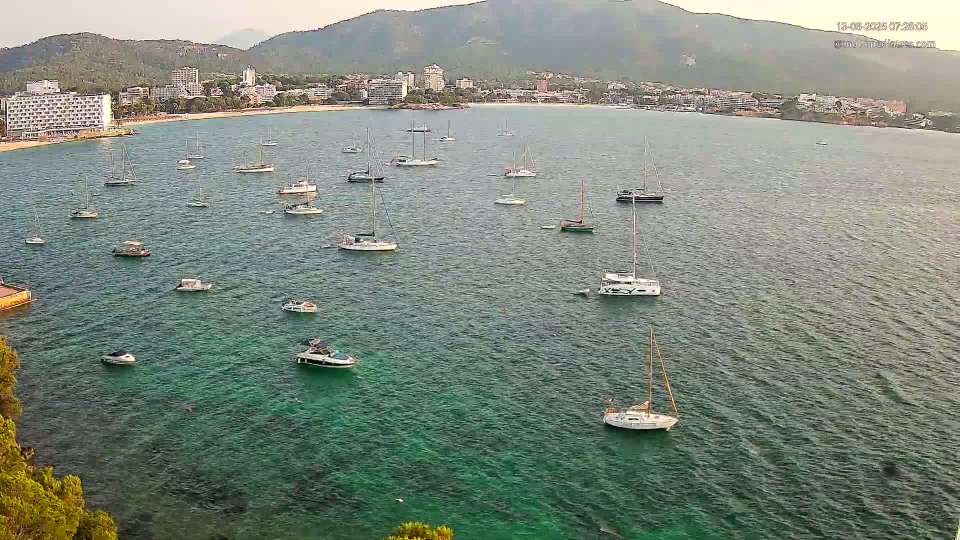 Mallorca, Magaluf - Palmanova Son Maties Beach Live Cam - Balearic Islands, Spain