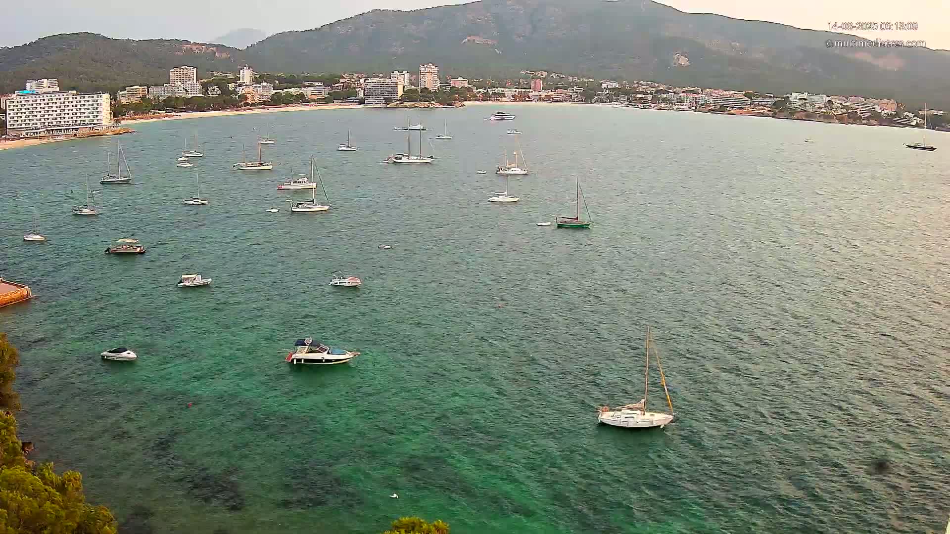 Mallorca, Magaluf - Palmanova Son Maties Beach Live Cam - Balearic Islands, Spain