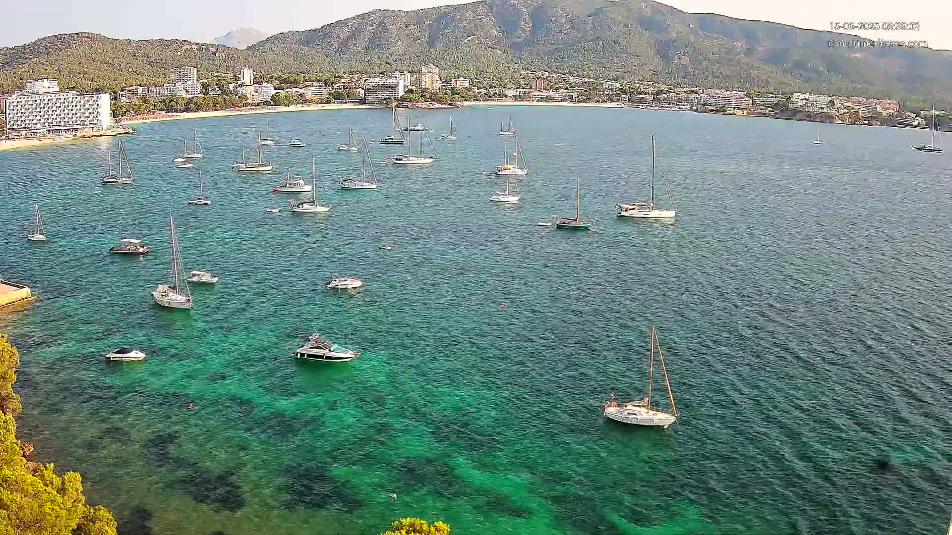 Mallorca, Magaluf - Palmanova Son Maties Beach Live Cam - Balearic Islands, Spain