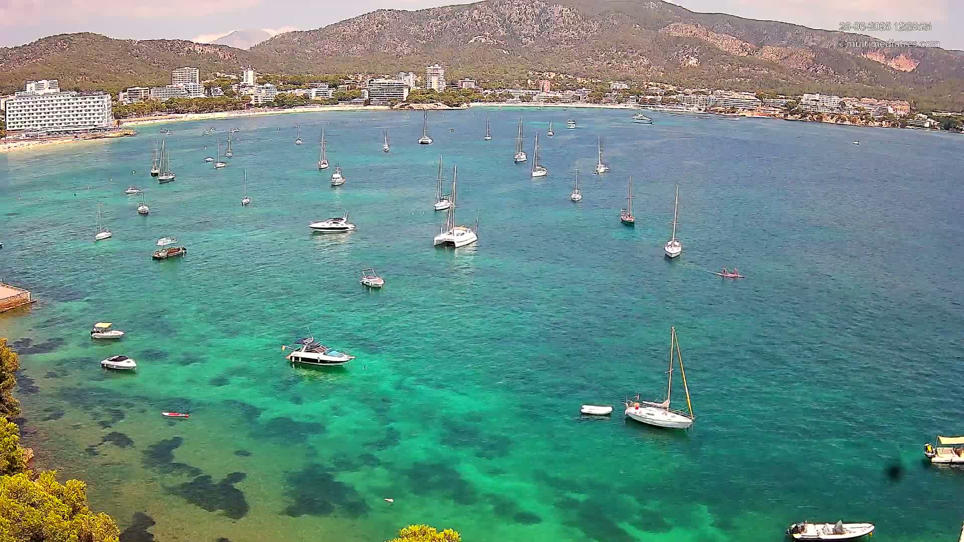 Mallorca, Magaluf - Palmanova Son Maties Beach Live Cam - Balearic Islands, Spain