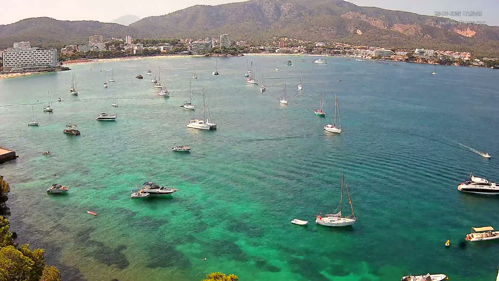 Mallorca, Magaluf - Palmanova Son Maties Beach Live Cam - Balearic Islands, Spain