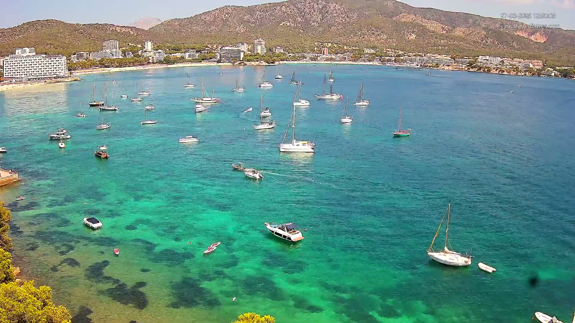 Mallorca, Magaluf - Palmanova Son Maties Beach Live Cam - Balearic Islands, Spain