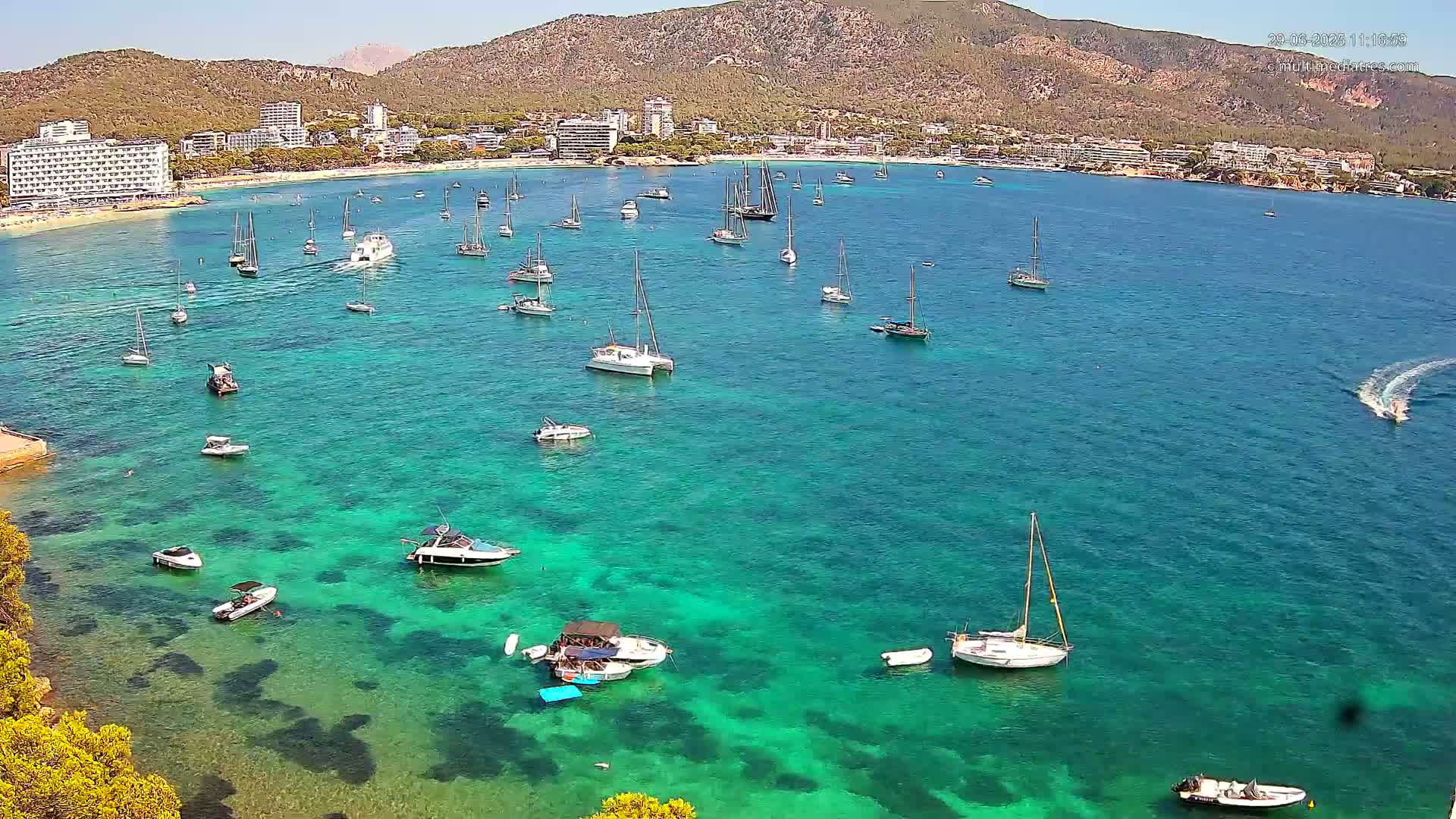 Mallorca, Magaluf - Palmanova Son Maties Beach Live Cam - Balearic Islands, Spain