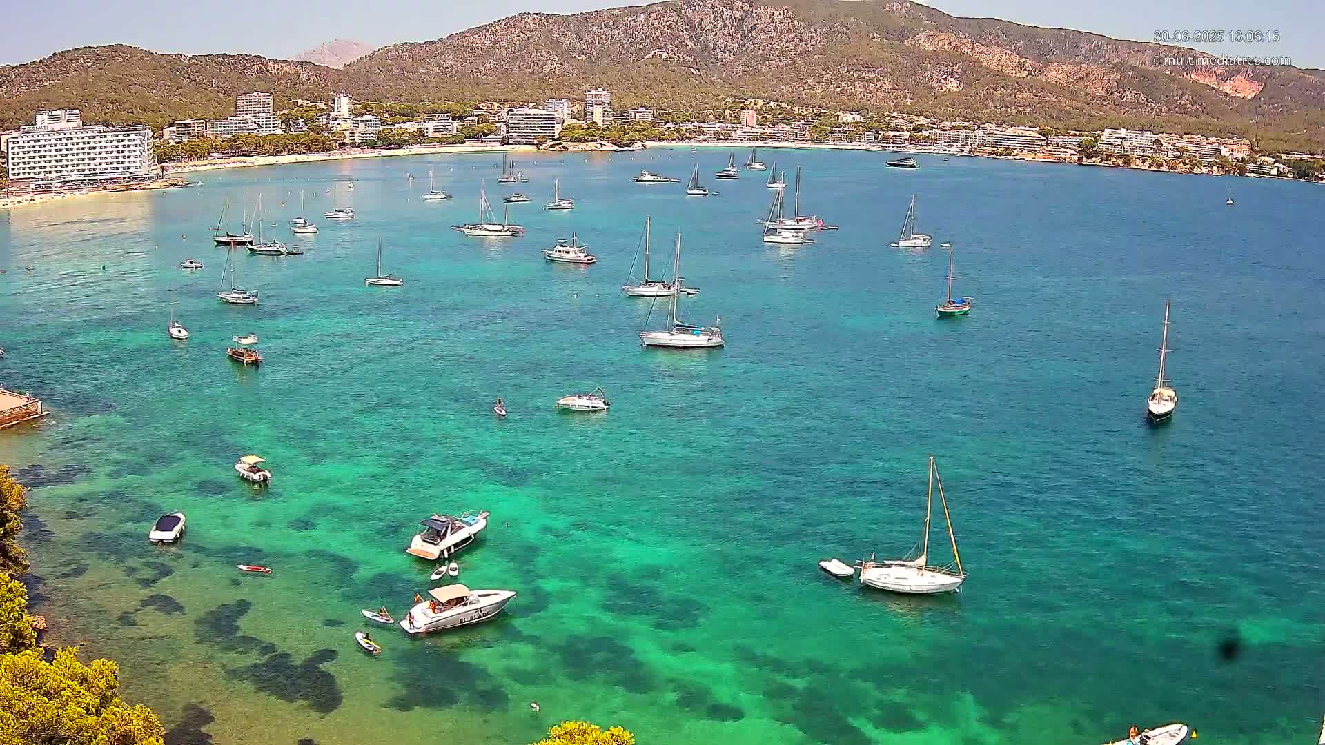 Mallorca, Magaluf - Palmanova Son Maties Beach Live Cam - Balearic Islands, Spain