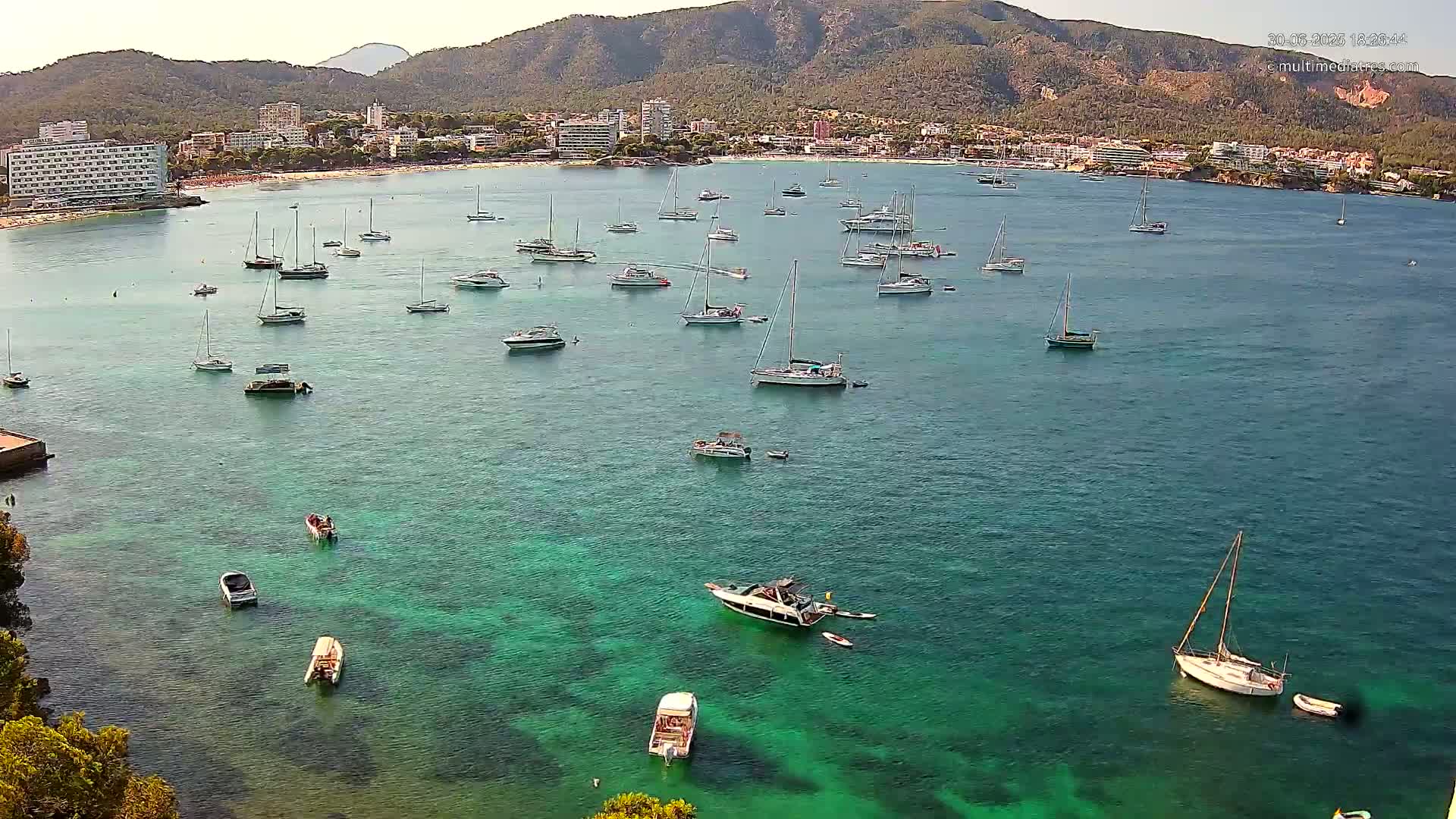 Mallorca, Magaluf - Palmanova Son Maties Beach Live Cam - Balearic Islands, Spain
