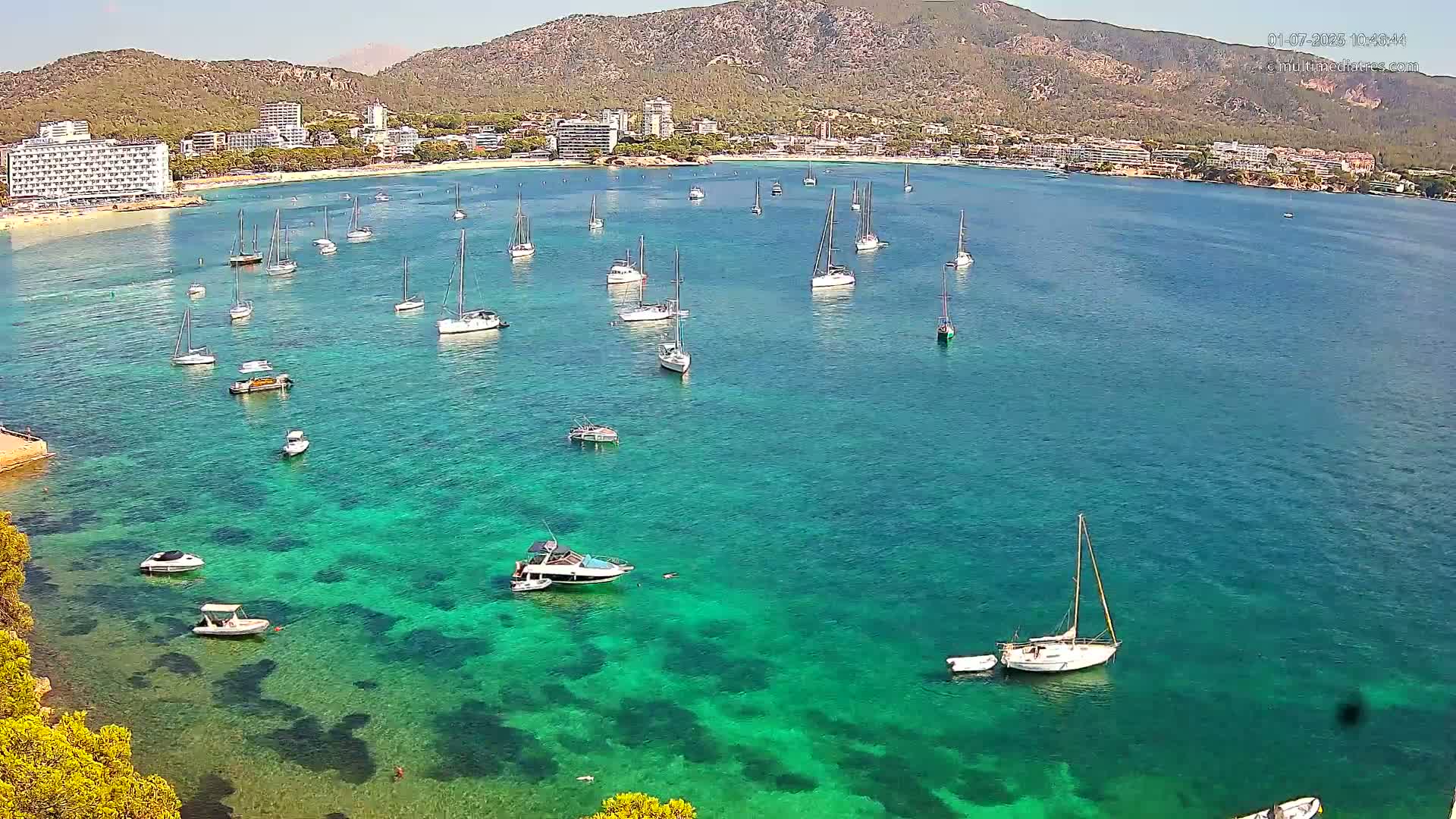 Mallorca, Magaluf - Palmanova Son Maties Beach Live Cam - Balearic Islands, Spain