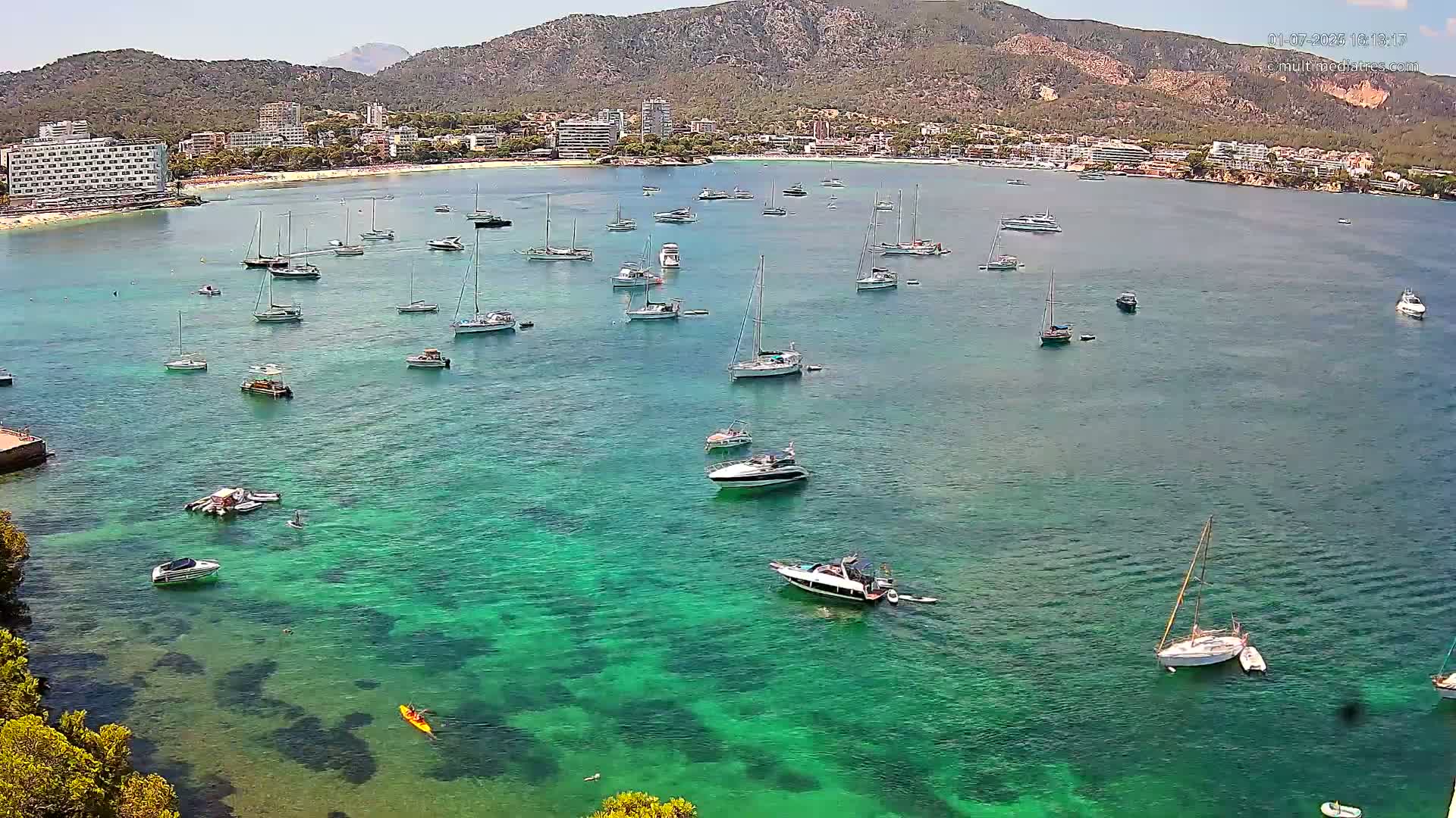 Mallorca, Magaluf - Palmanova Son Maties Beach Live Cam - Balearic Islands, Spain