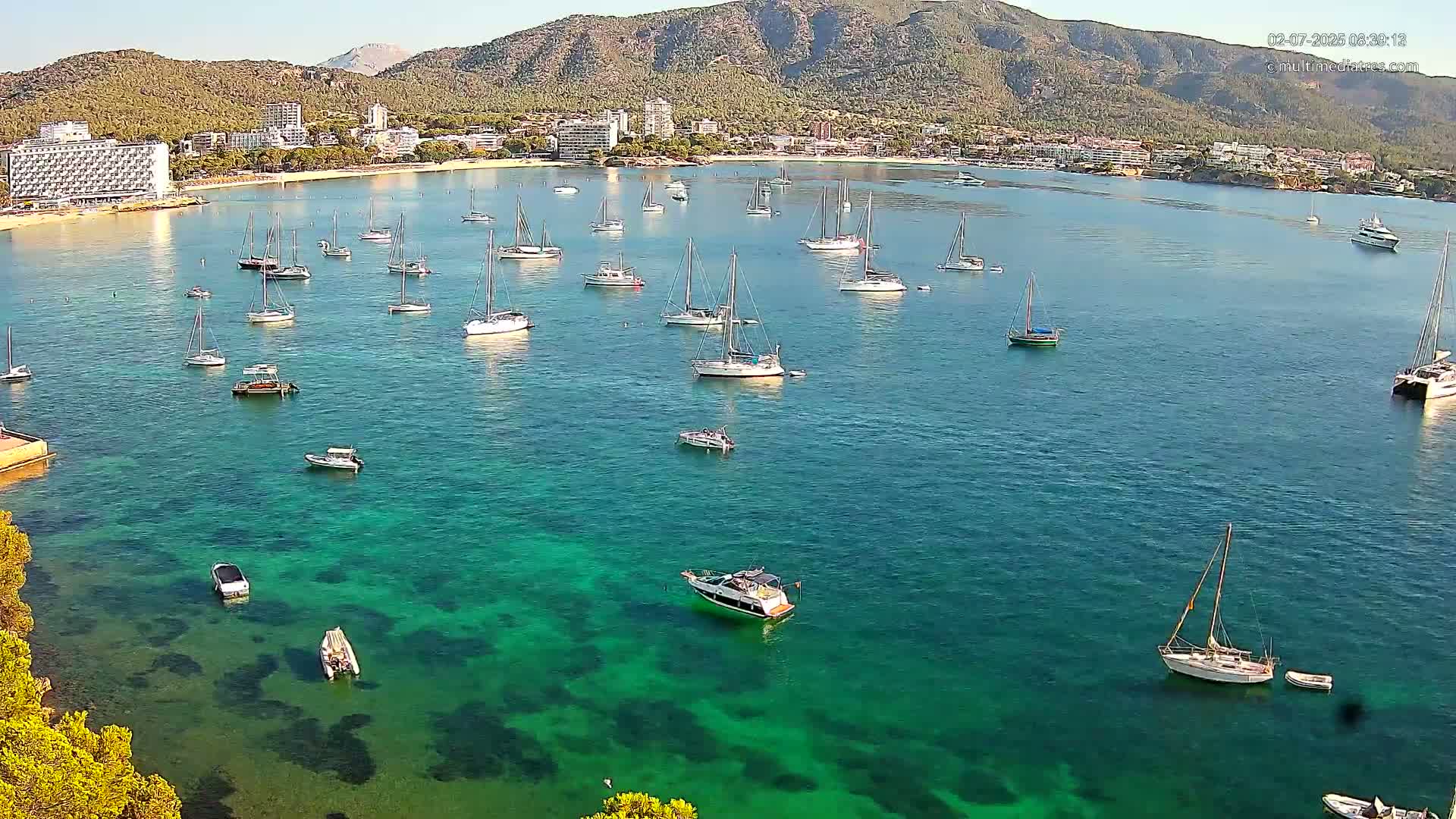 Mallorca, Magaluf - Palmanova Son Maties Beach Live Cam - Balearic Islands, Spain