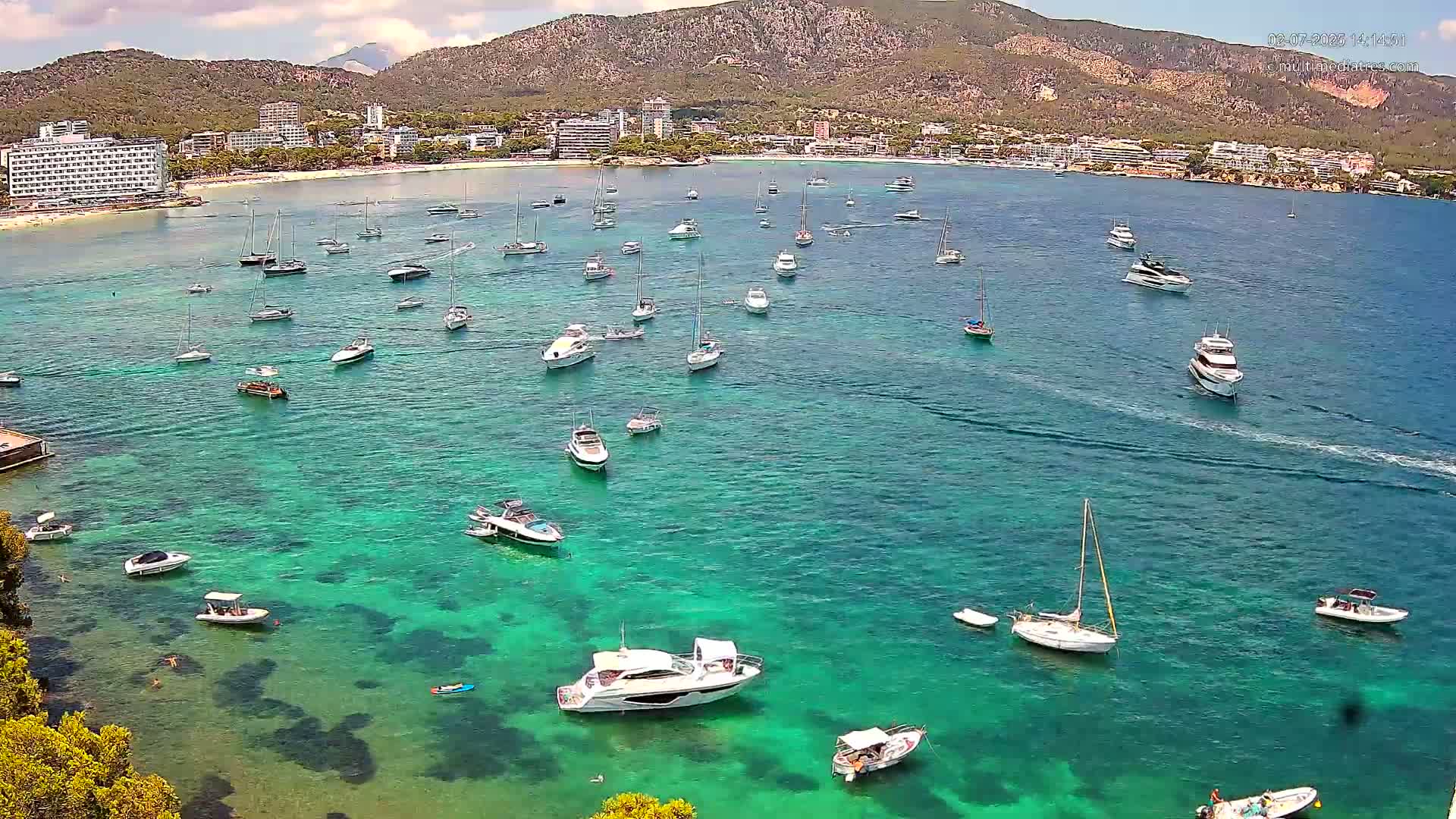 Mallorca, Magaluf - Palmanova Son Maties Beach Live Cam - Balearic Islands, Spain