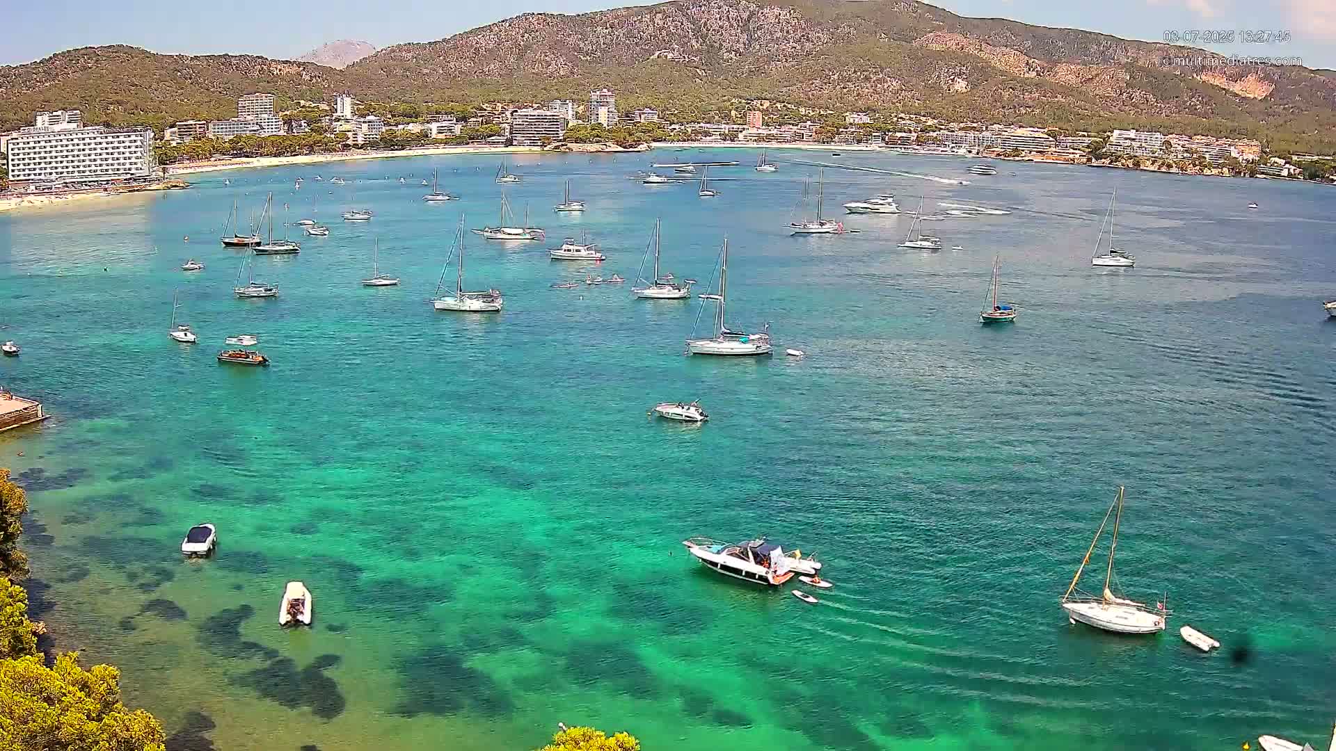 Mallorca, Magaluf - Palmanova Son Maties Beach Live Cam - Balearic Islands, Spain