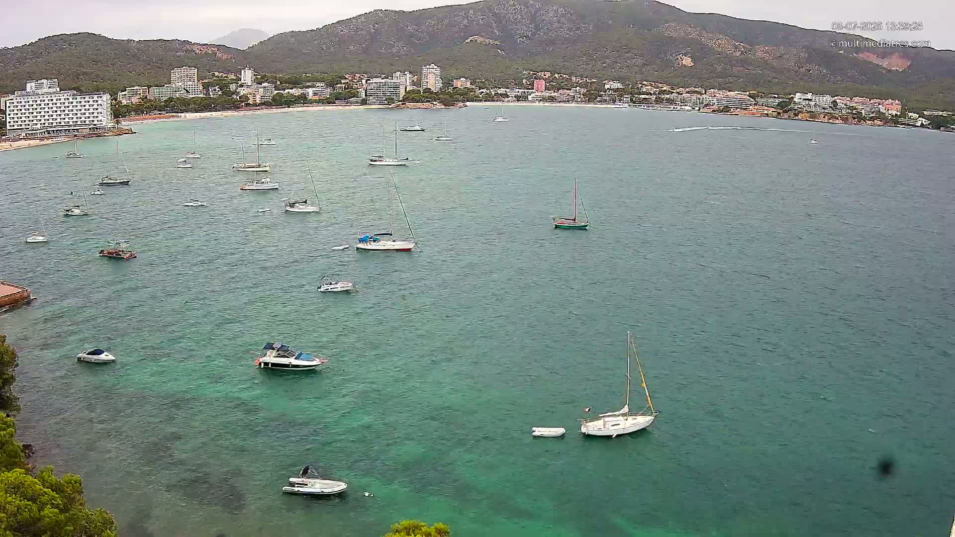 Mallorca, Magaluf - Palmanova Son Maties Beach Live Cam - Balearic Islands, Spain