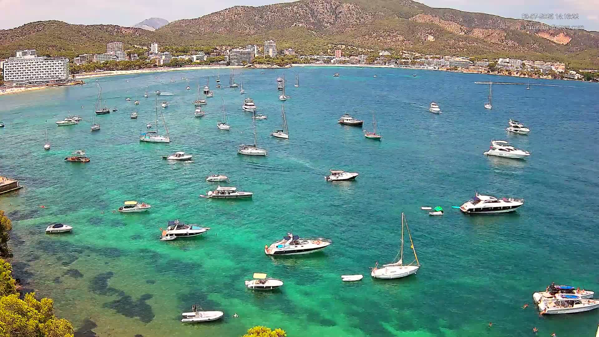 Mallorca, Magaluf - Palmanova Son Maties Beach Live Cam - Balearic Islands, Spain
