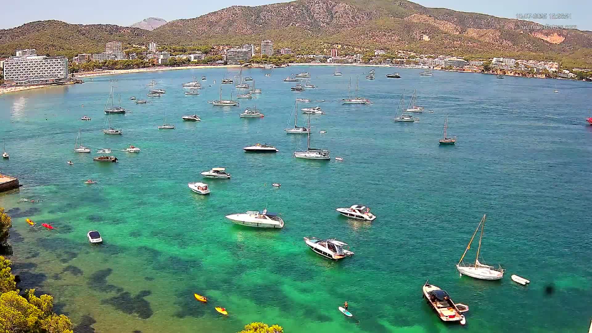 Mallorca, Magaluf - Palmanova Son Maties Beach Live Cam - Balearic Islands, Spain