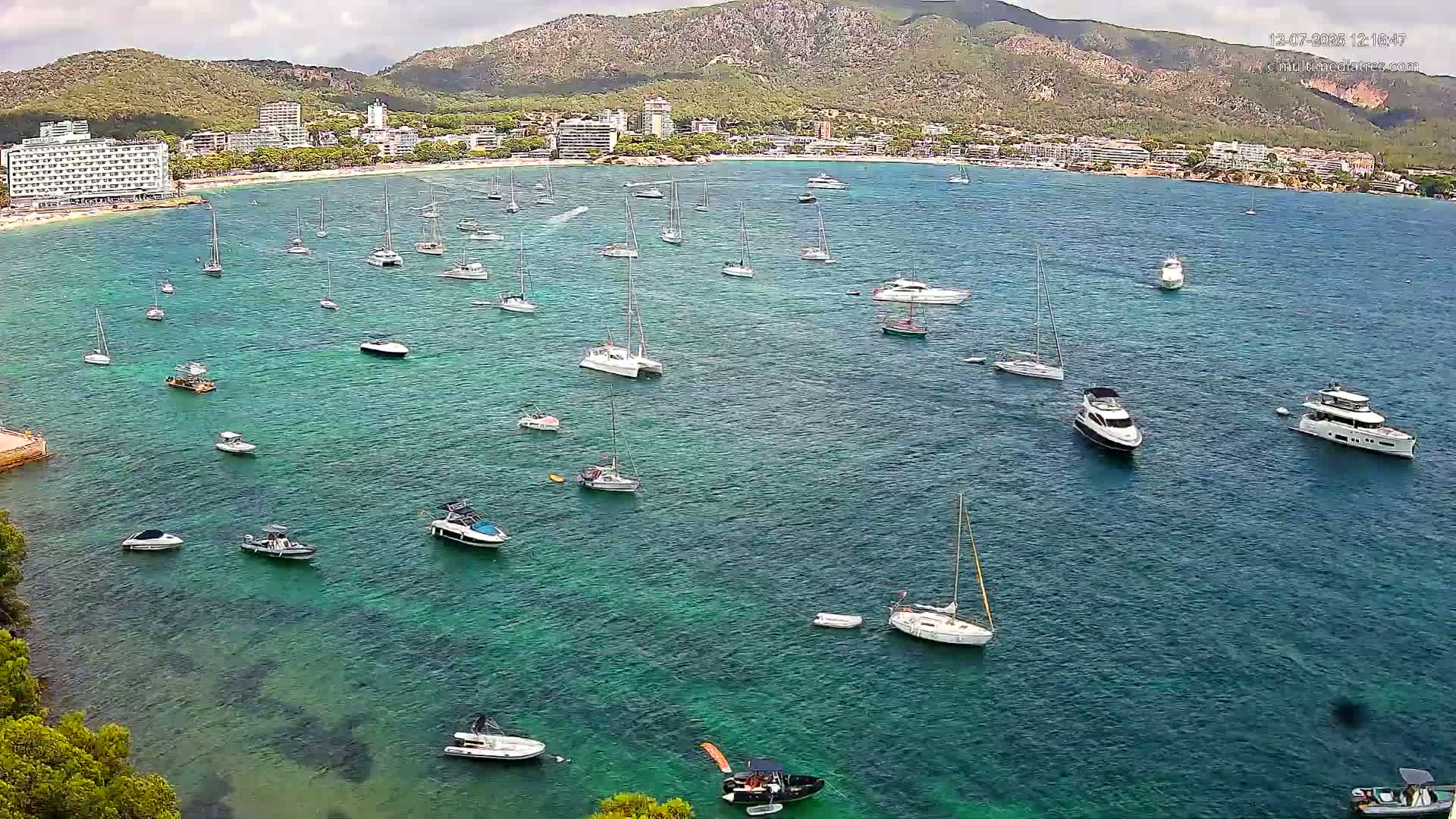 Mallorca, Magaluf - Palmanova Son Maties Beach Live Cam - Balearic Islands, Spain