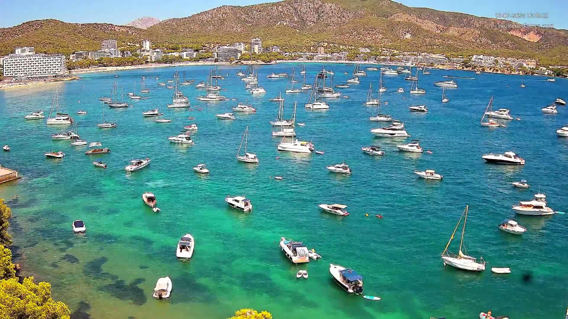 Mallorca, Magaluf - Palmanova Son Maties Beach Live Cam - Balearic Islands, Spain