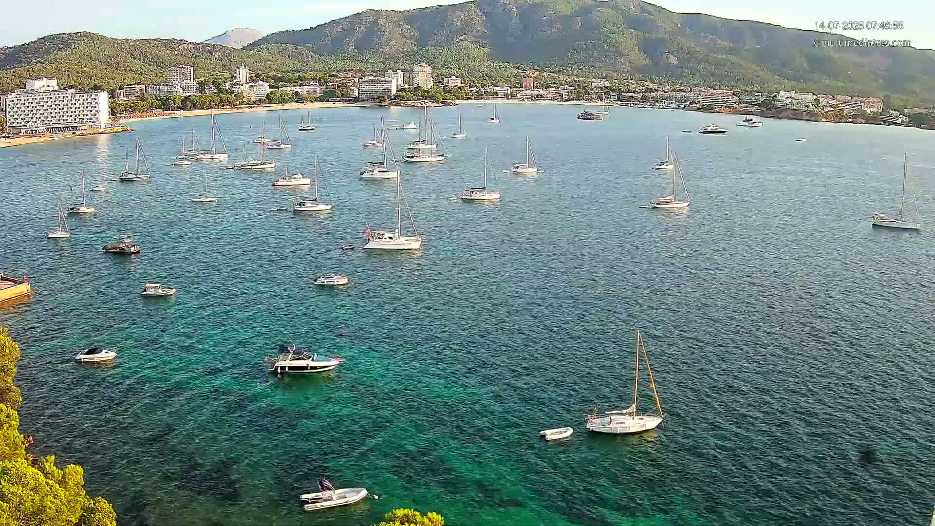 Mallorca, Magaluf - Palmanova Son Maties Beach Live Cam - Balearic Islands, Spain
