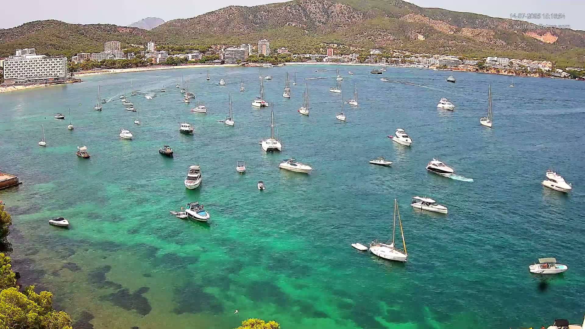 Mallorca, Magaluf - Palmanova Son Maties Beach Live Cam - Balearic Islands, Spain