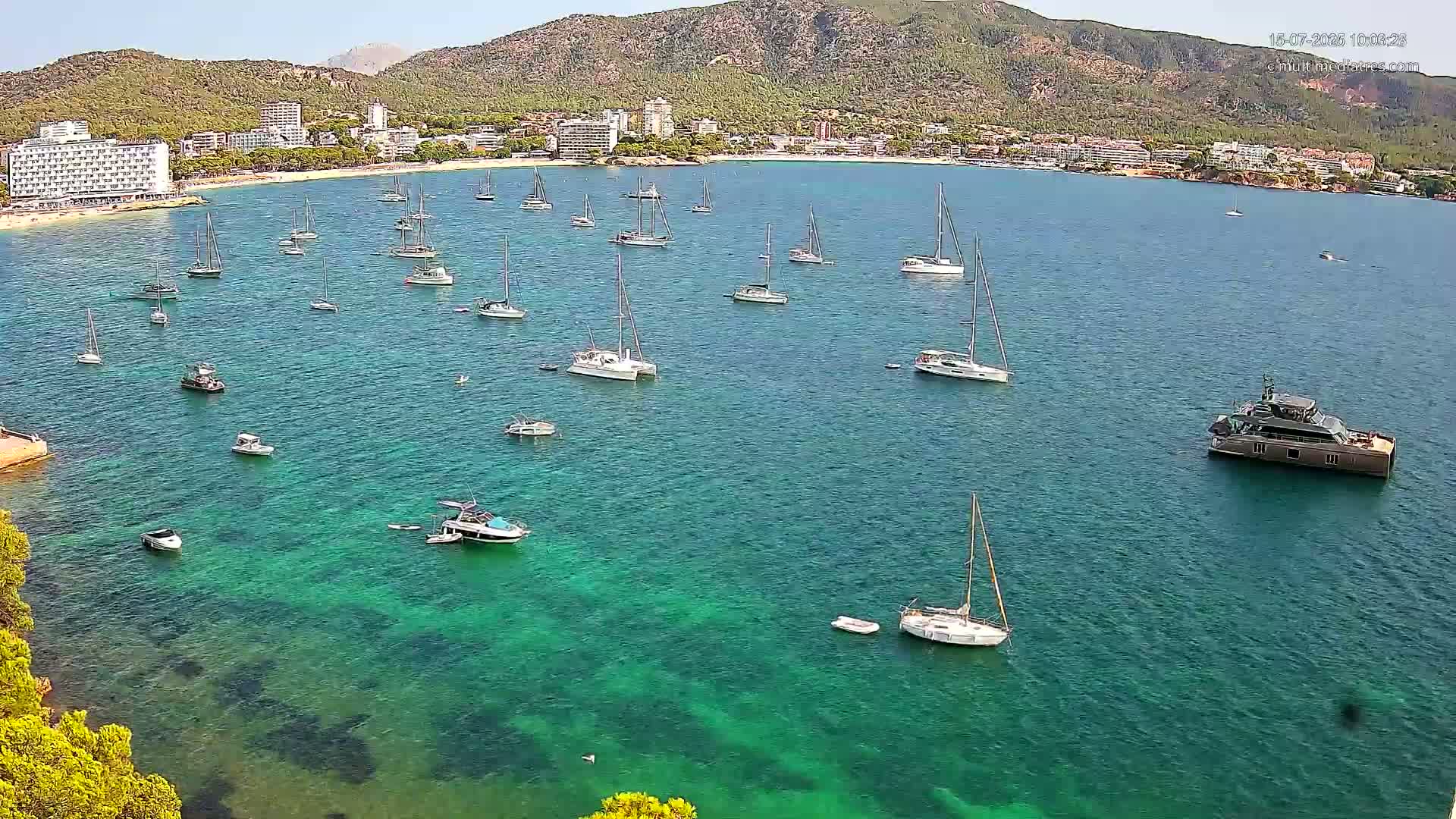 Mallorca, Magaluf - Palmanova Son Maties Beach Live Cam - Balearic Islands, Spain