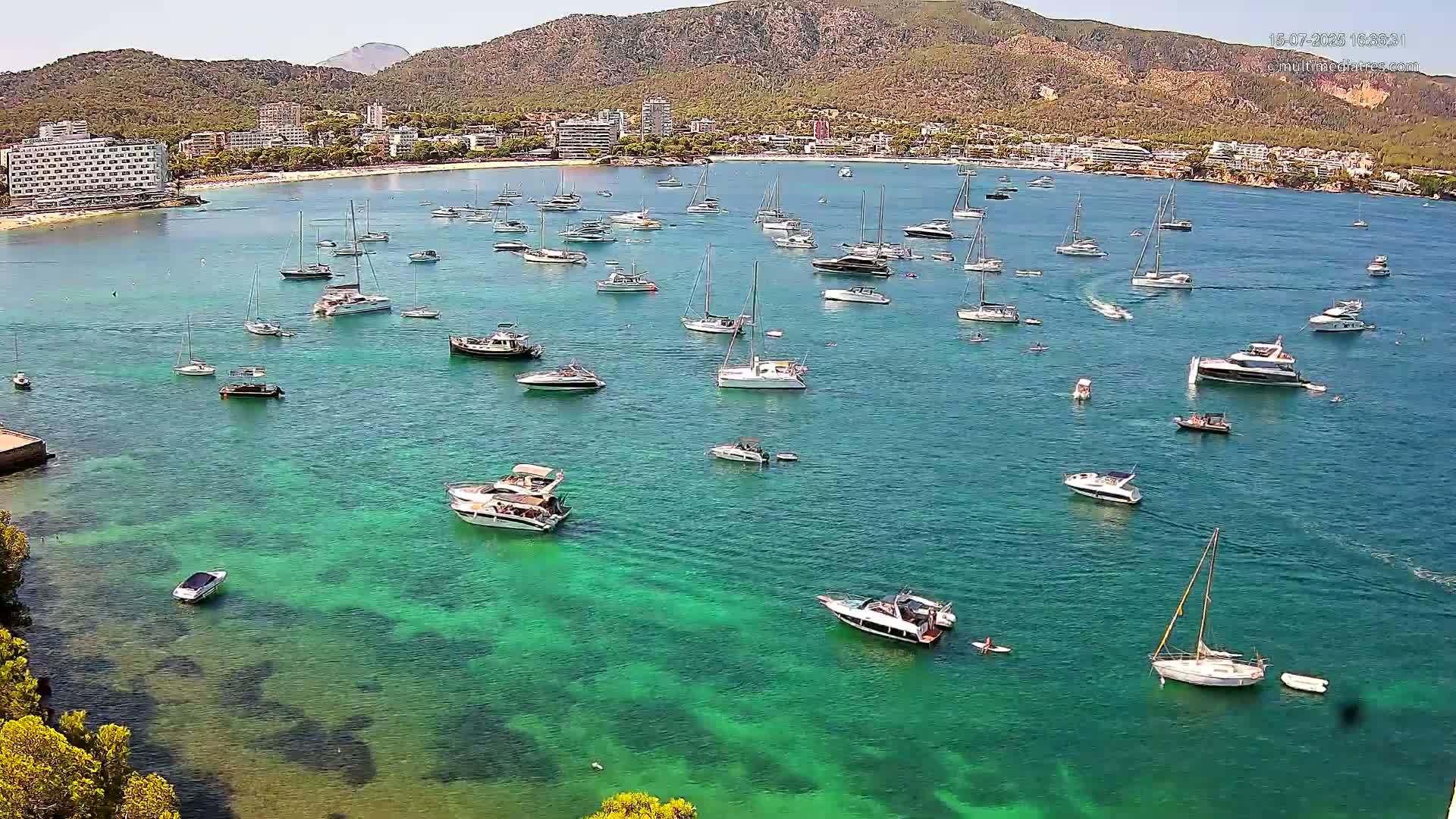 Mallorca, Magaluf - Palmanova Son Maties Beach Live Cam - Balearic Islands, Spain