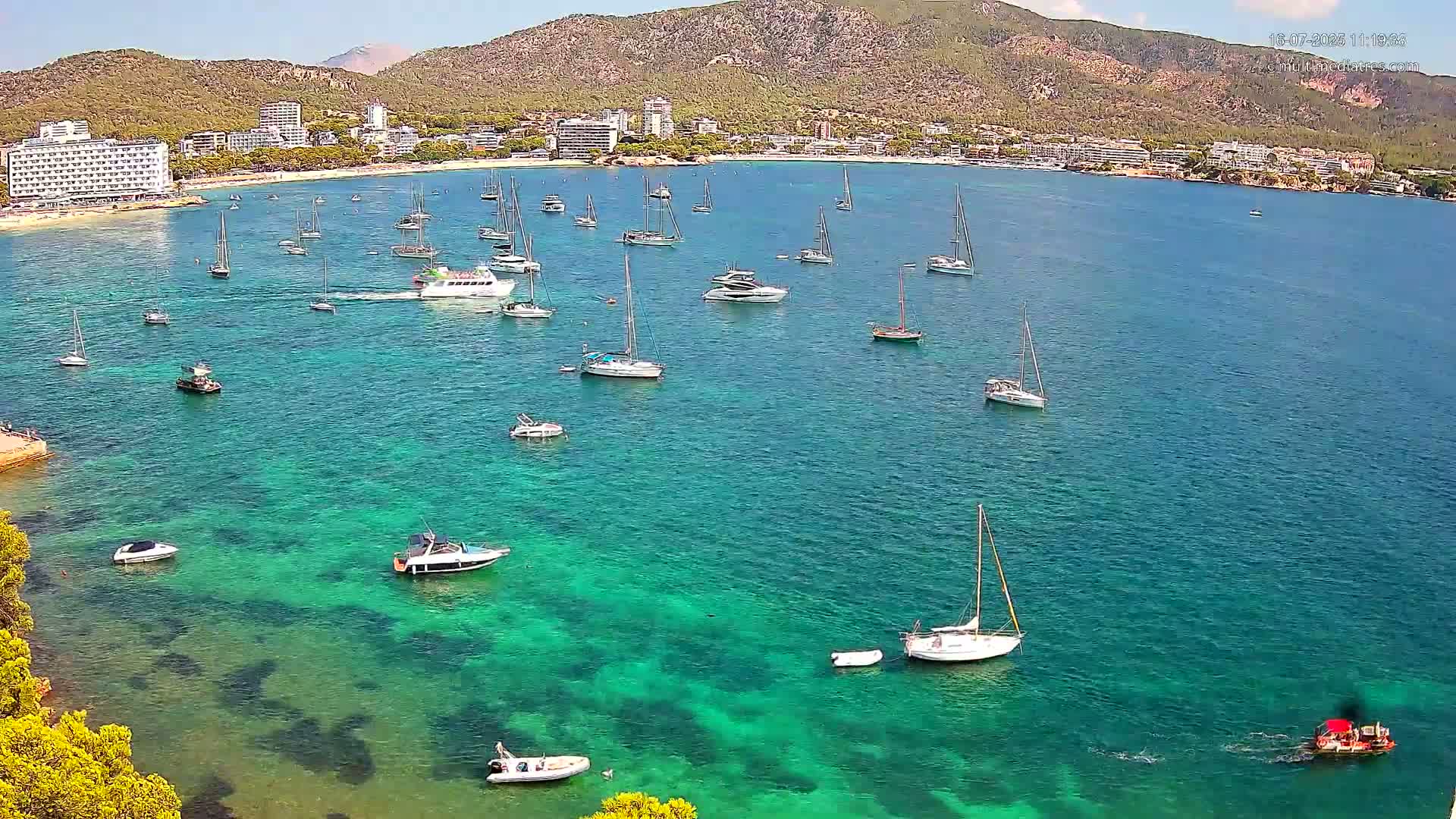 Mallorca, Magaluf - Palmanova Son Maties Beach Live Cam - Balearic Islands, Spain