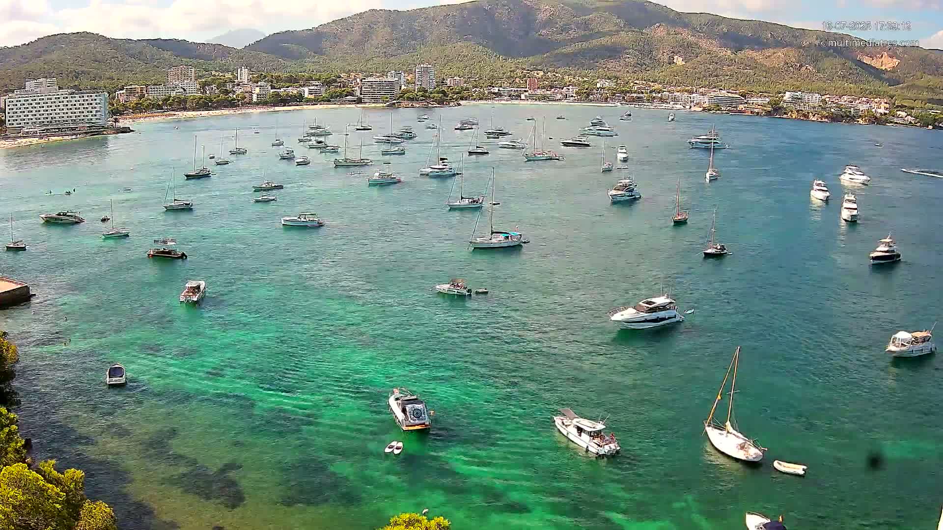 Mallorca, Magaluf - Palmanova Son Maties Beach Live Cam - Balearic Islands, Spain