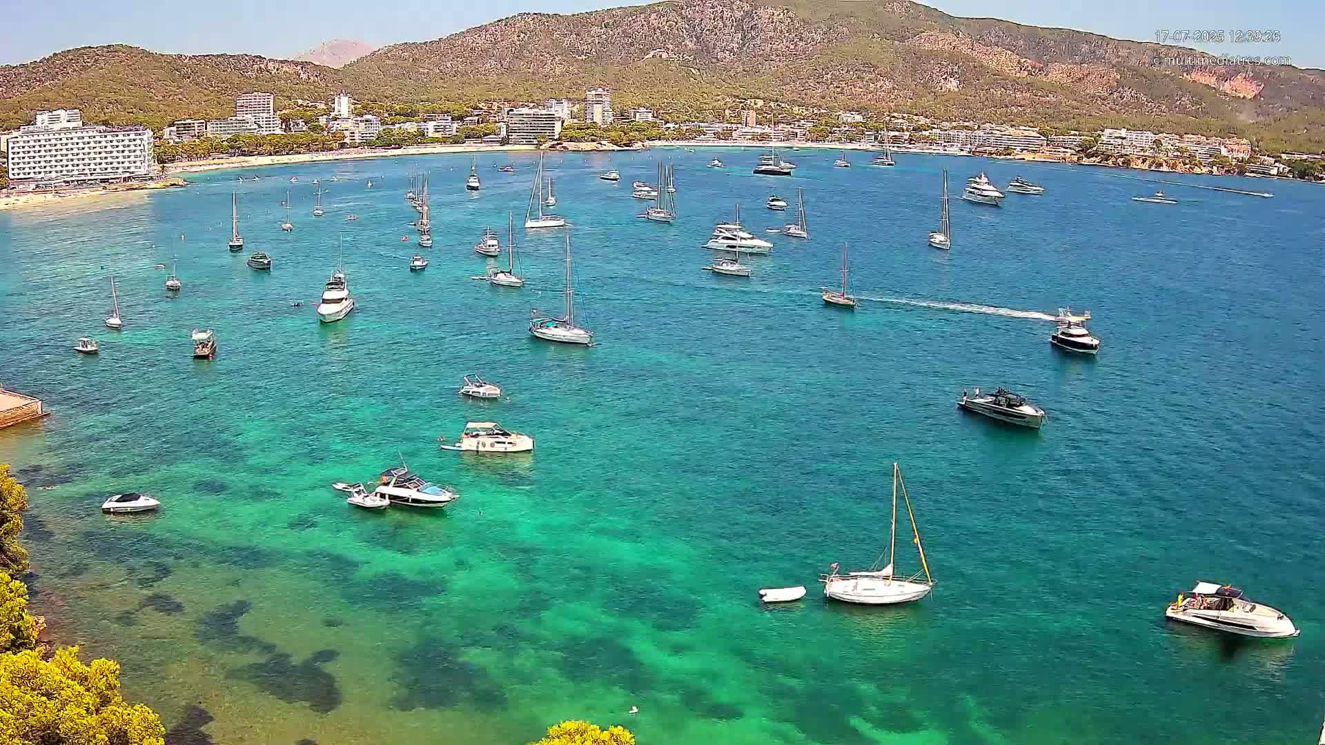 Mallorca, Magaluf - Palmanova Son Maties Beach Live Cam - Balearic Islands, Spain
