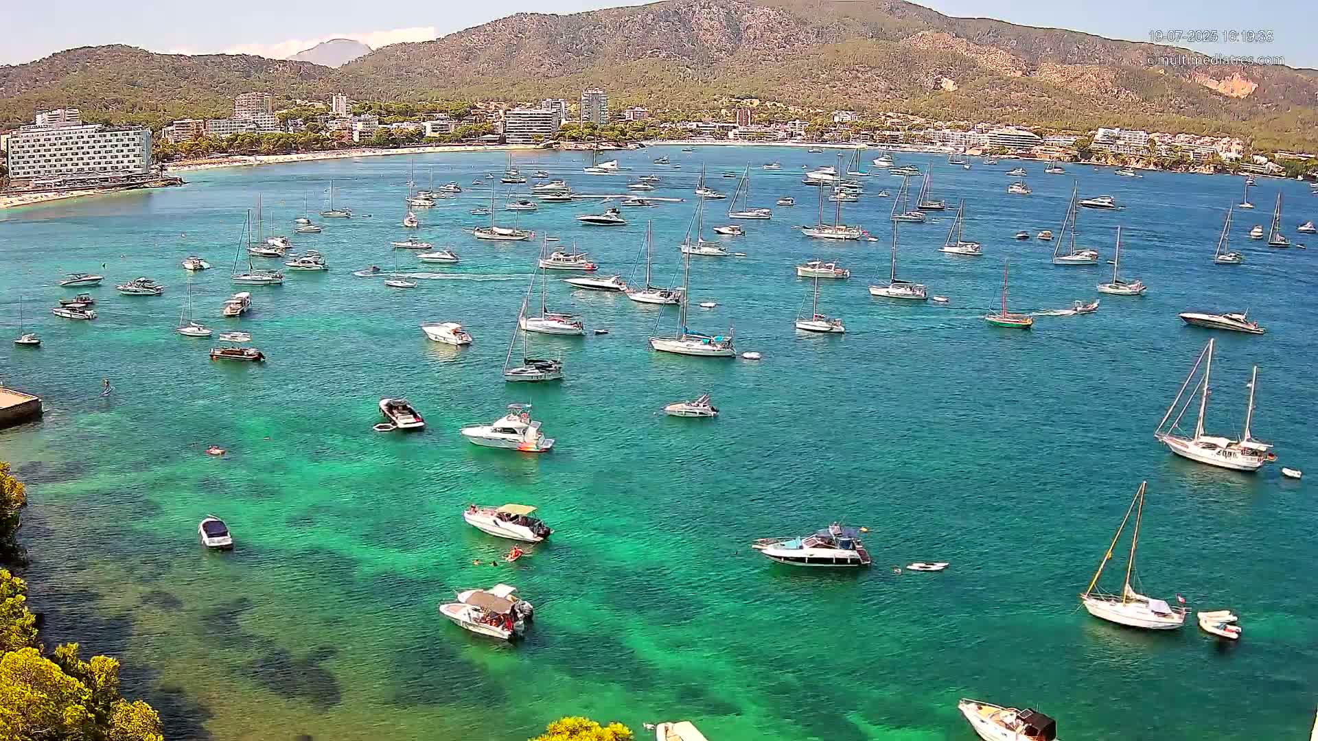 Mallorca, Magaluf - Palmanova Son Maties Beach Live Cam - Balearic Islands, Spain
