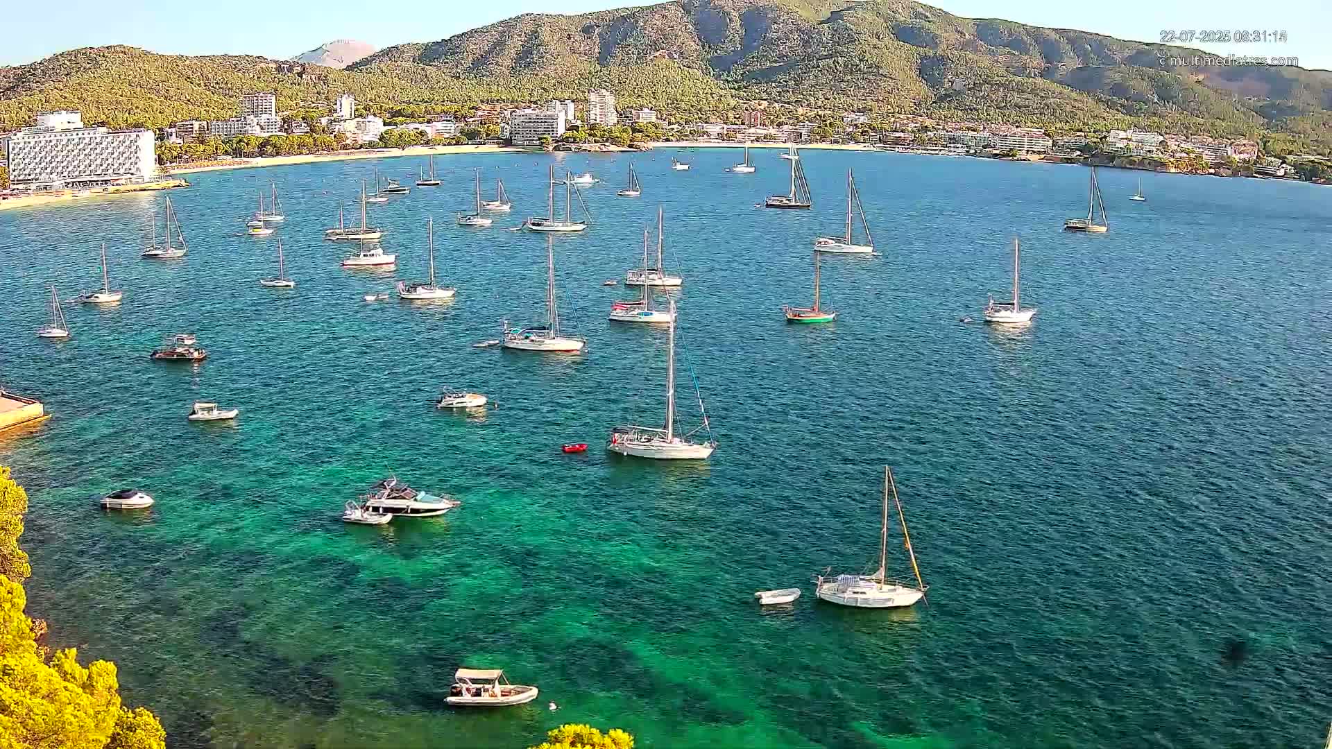 Mallorca, Magaluf - Palmanova Son Maties Beach Live Cam - Balearic Islands, Spain