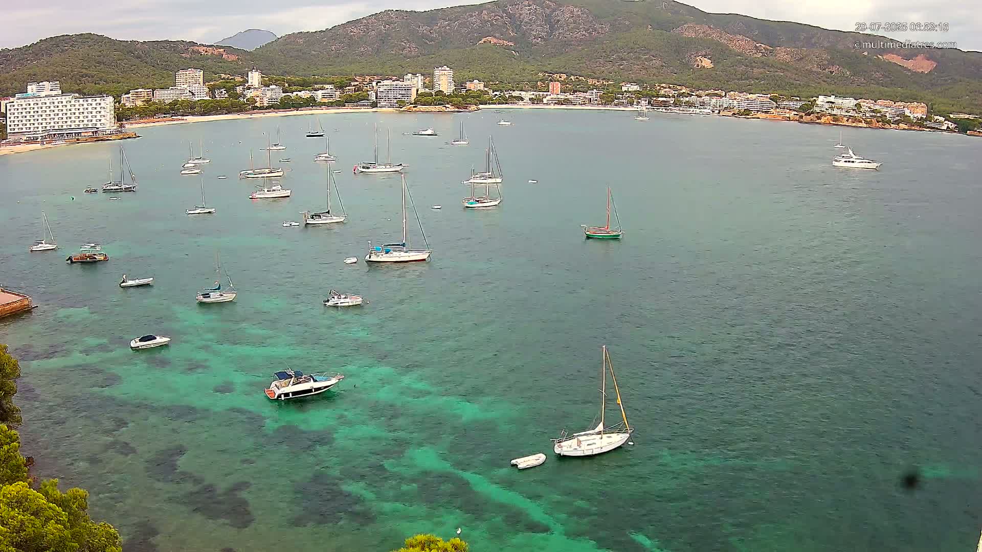Mallorca, Magaluf - Palmanova Son Maties Beach Live Cam - Balearic Islands, Spain