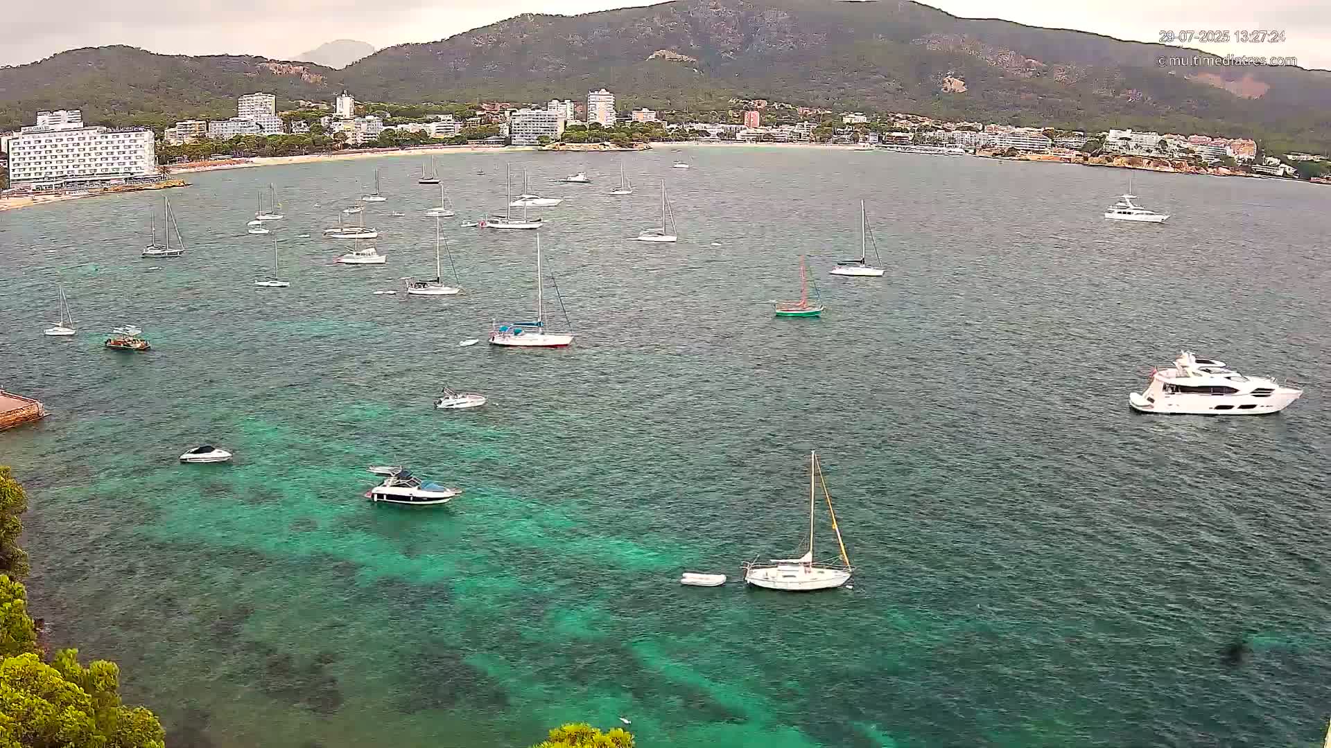Mallorca, Magaluf - Palmanova Son Maties Beach Live Cam - Balearic Islands, Spain