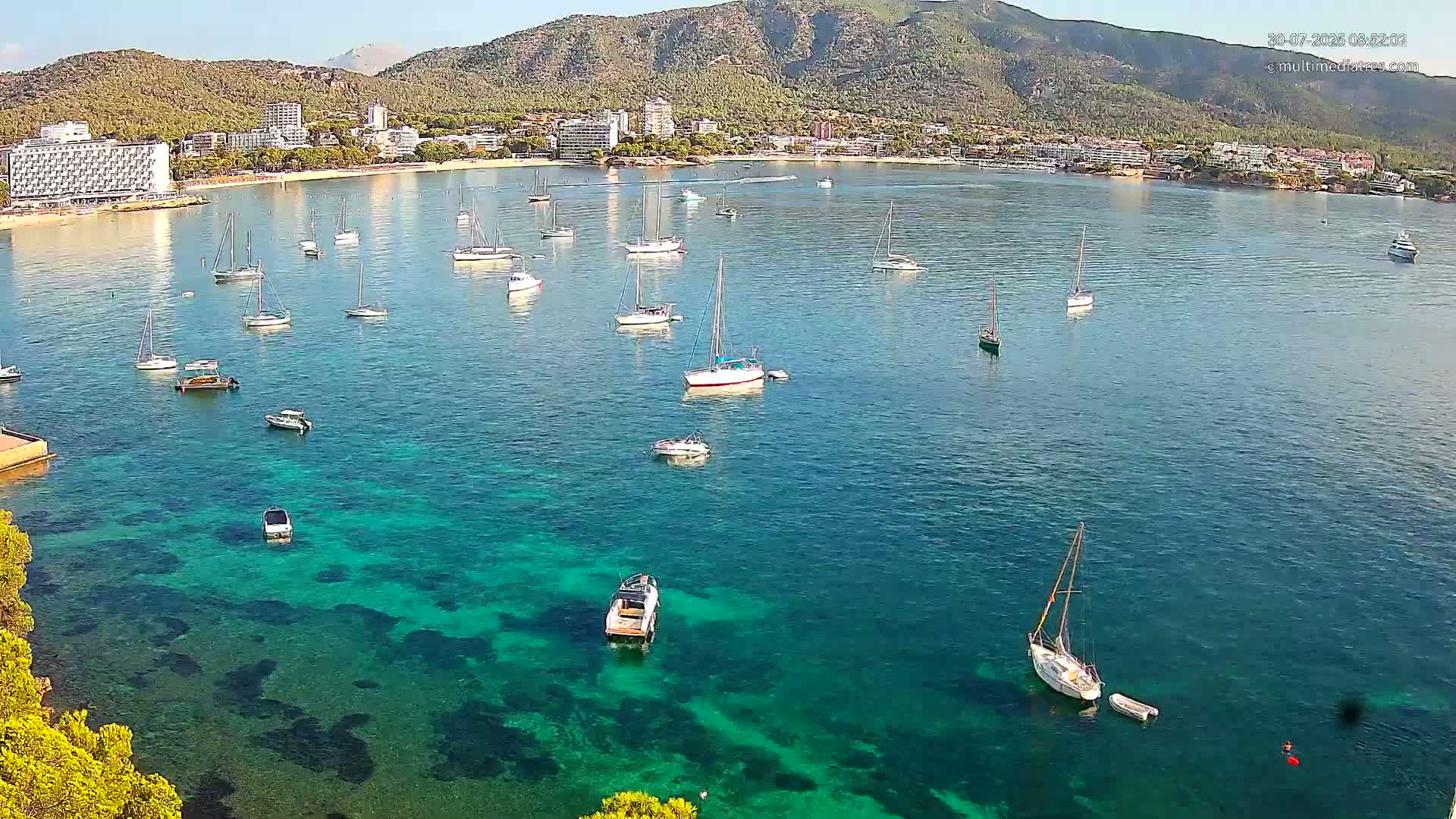 Mallorca, Magaluf - Palmanova Son Maties Beach Live Cam - Balearic Islands, Spain