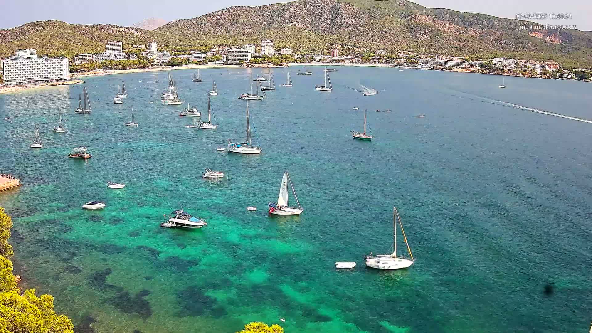 Mallorca, Magaluf - Palmanova Son Maties Beach Live Cam - Balearic Islands, Spain