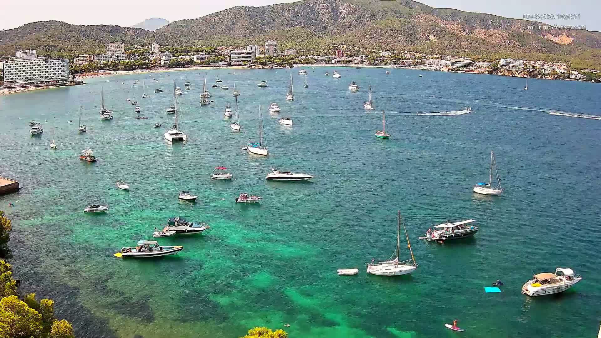 Mallorca, Magaluf - Palmanova Son Maties Beach Live Cam - Balearic Islands, Spain