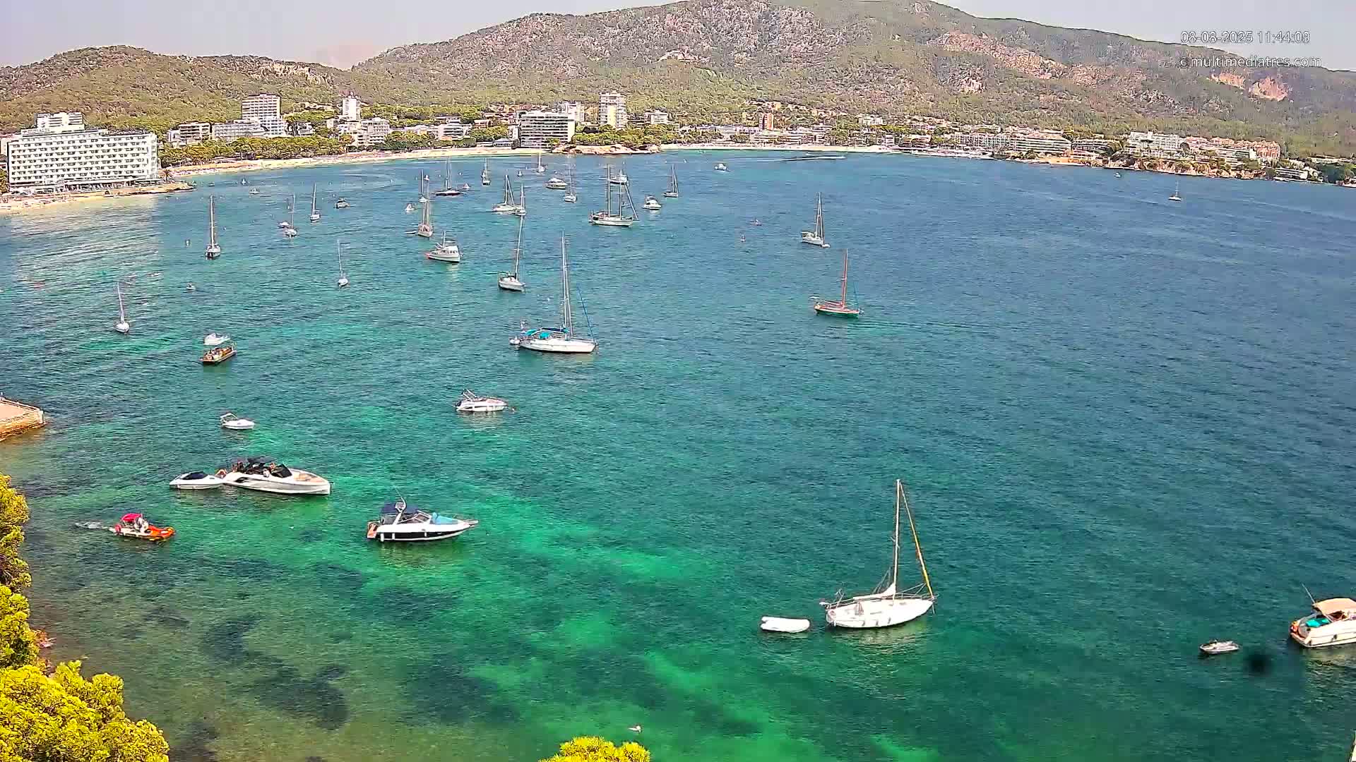Mallorca, Magaluf - Palmanova Son Maties Beach Live Cam - Balearic Islands, Spain