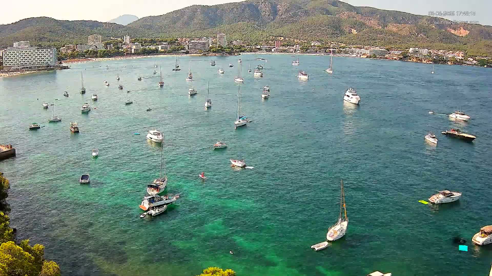Mallorca, Magaluf - Palmanova Son Maties Beach Live Cam - Balearic Islands, Spain