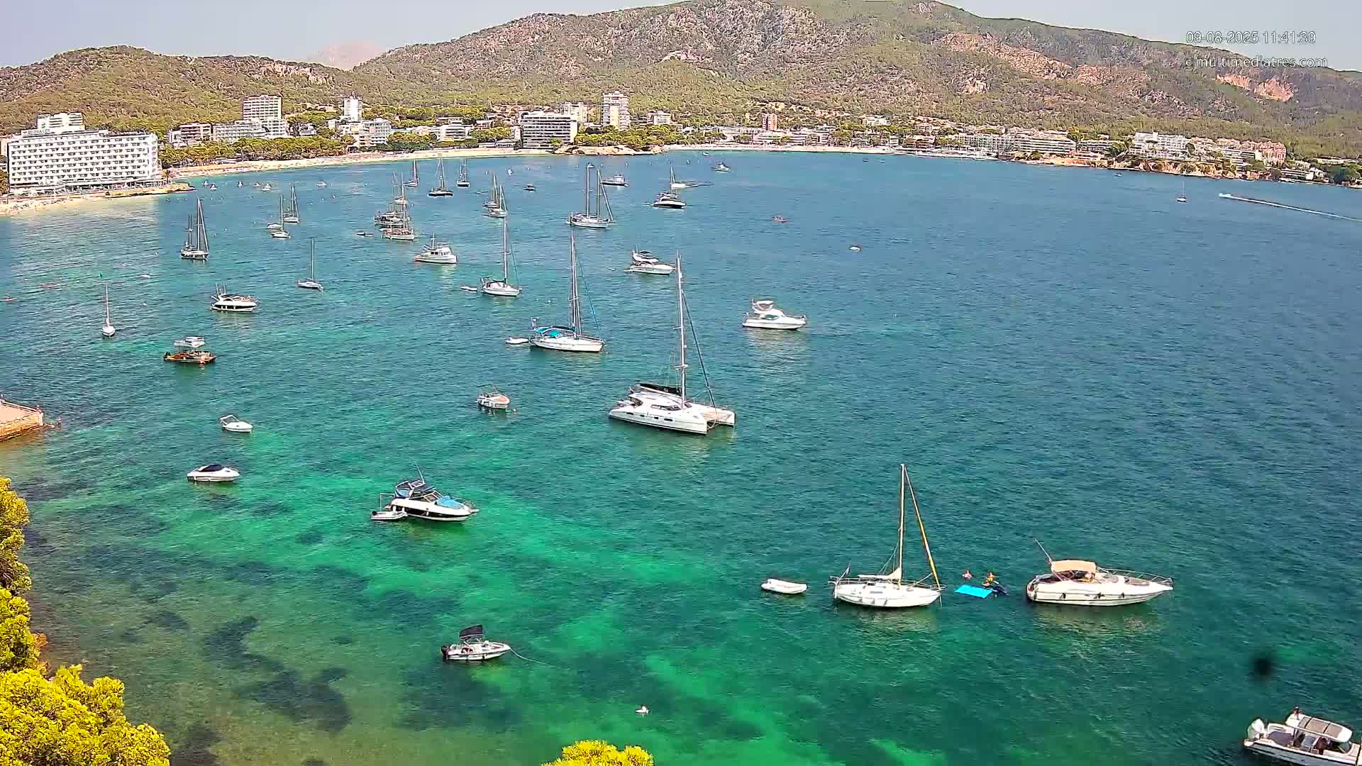 Mallorca, Magaluf - Palmanova Son Maties Beach Live Cam - Balearic Islands, Spain