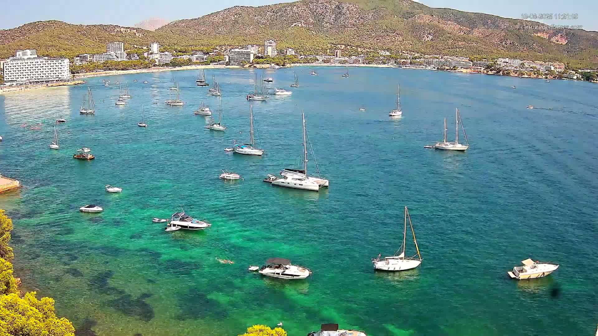 Mallorca, Magaluf - Palmanova Son Maties Beach Live Cam - Balearic Islands, Spain