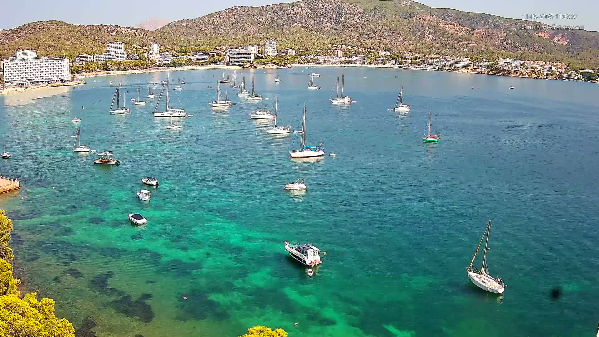 Mallorca, Magaluf - Palmanova Son Maties Beach Live Cam - Balearic Islands, Spain