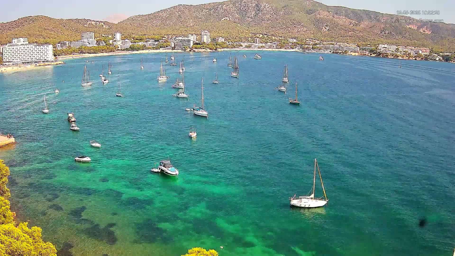 Mallorca, Magaluf - Palmanova Son Maties Beach Live Cam - Balearic Islands, Spain