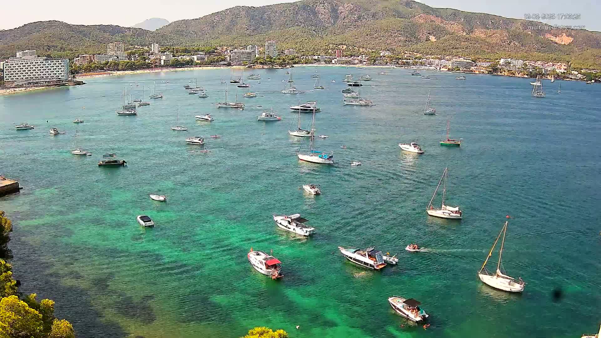 Mallorca, Magaluf - Palmanova Son Maties Beach Live Cam - Balearic Islands, Spain