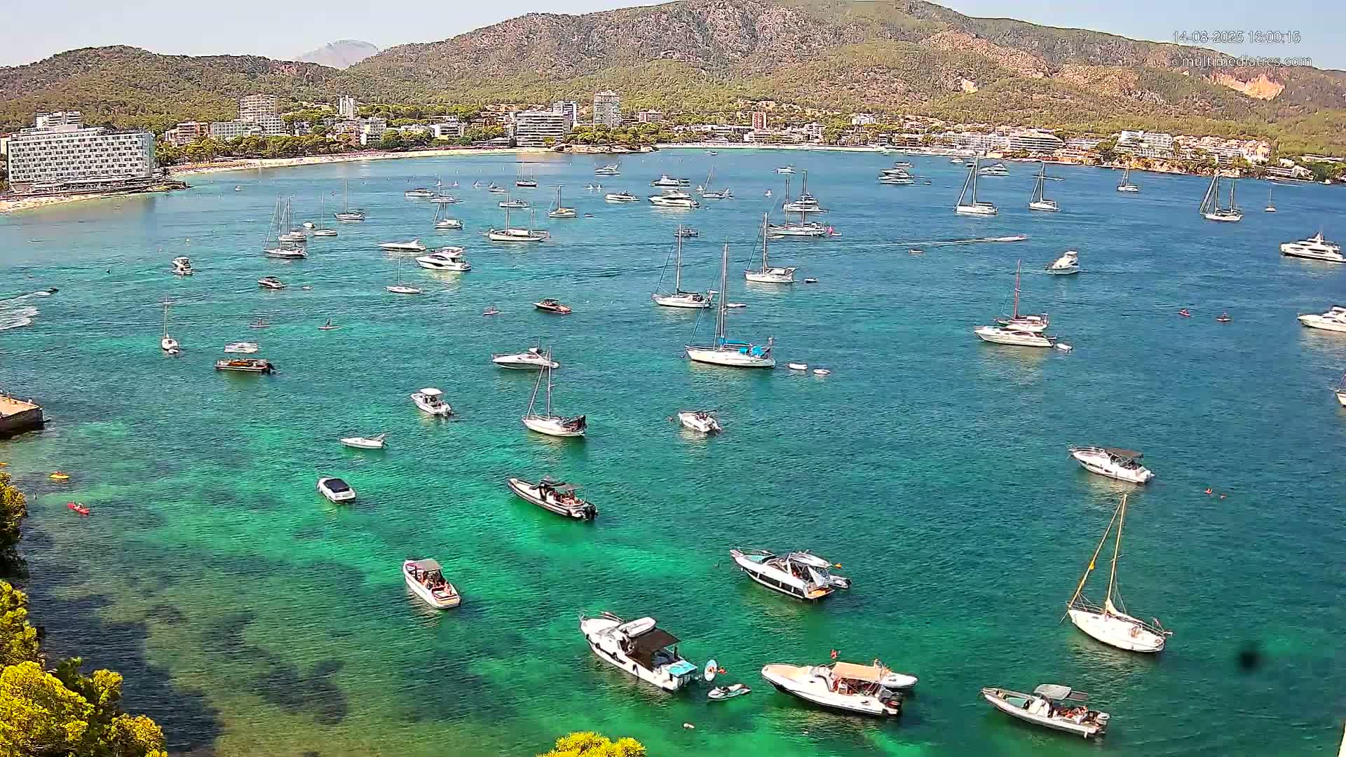 Mallorca, Magaluf - Palmanova Son Maties Beach Live Cam - Balearic Islands, Spain