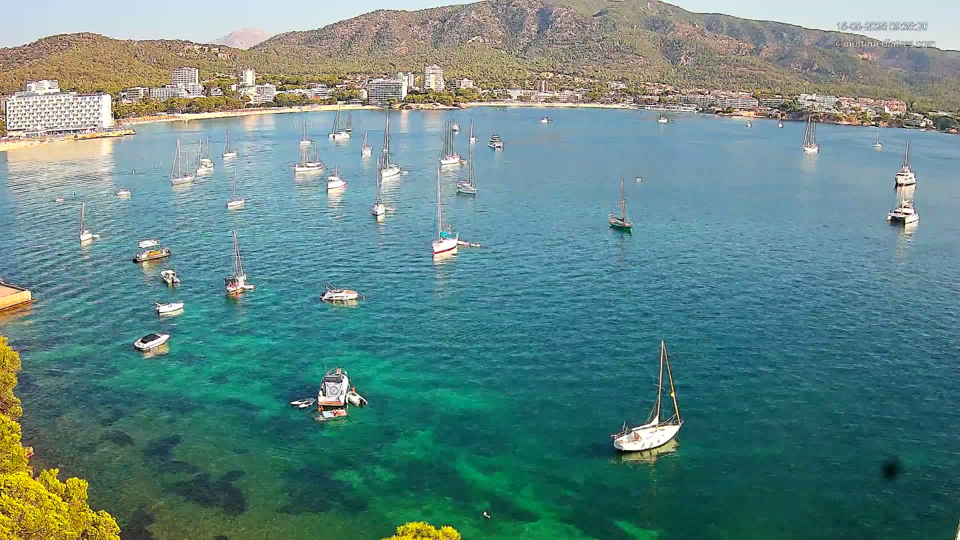 Mallorca, Magaluf - Palmanova Son Maties Beach Live Cam - Balearic Islands, Spain