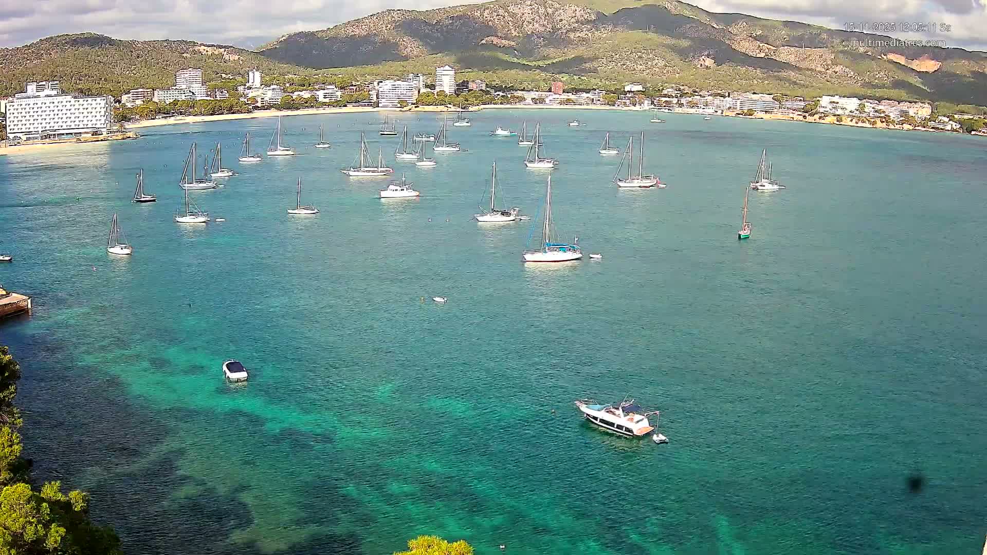 Mallorca, Magaluf - Palmanova Son Maties Beach Live Cam - Balearic Islands, Spain