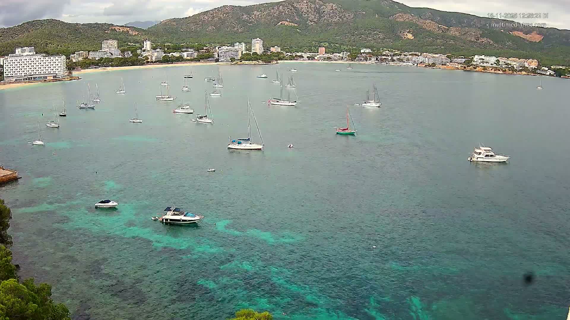 Mallorca, Magaluf - Palmanova Son Maties Beach Live Cam - Balearic Islands, Spain