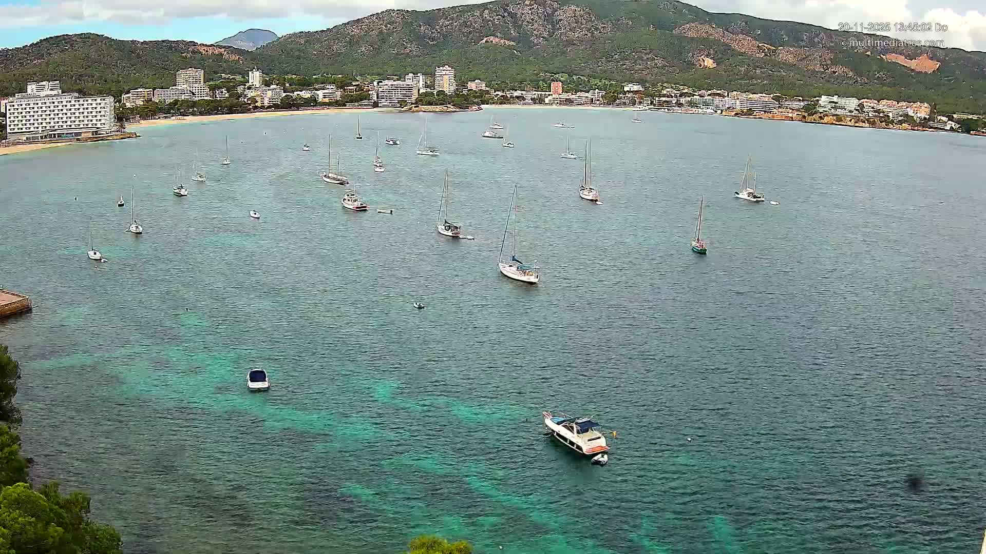 Mallorca, Magaluf - Palmanova Son Maties Beach Live Cam - Balearic Islands, Spain