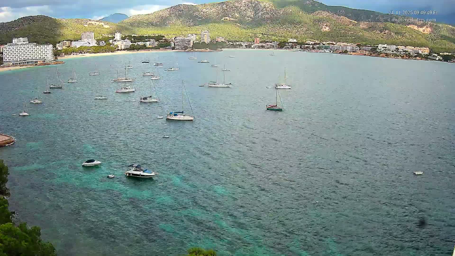 Mallorca, Magaluf - Palmanova Son Maties Beach Live Cam - Balearic Islands, Spain