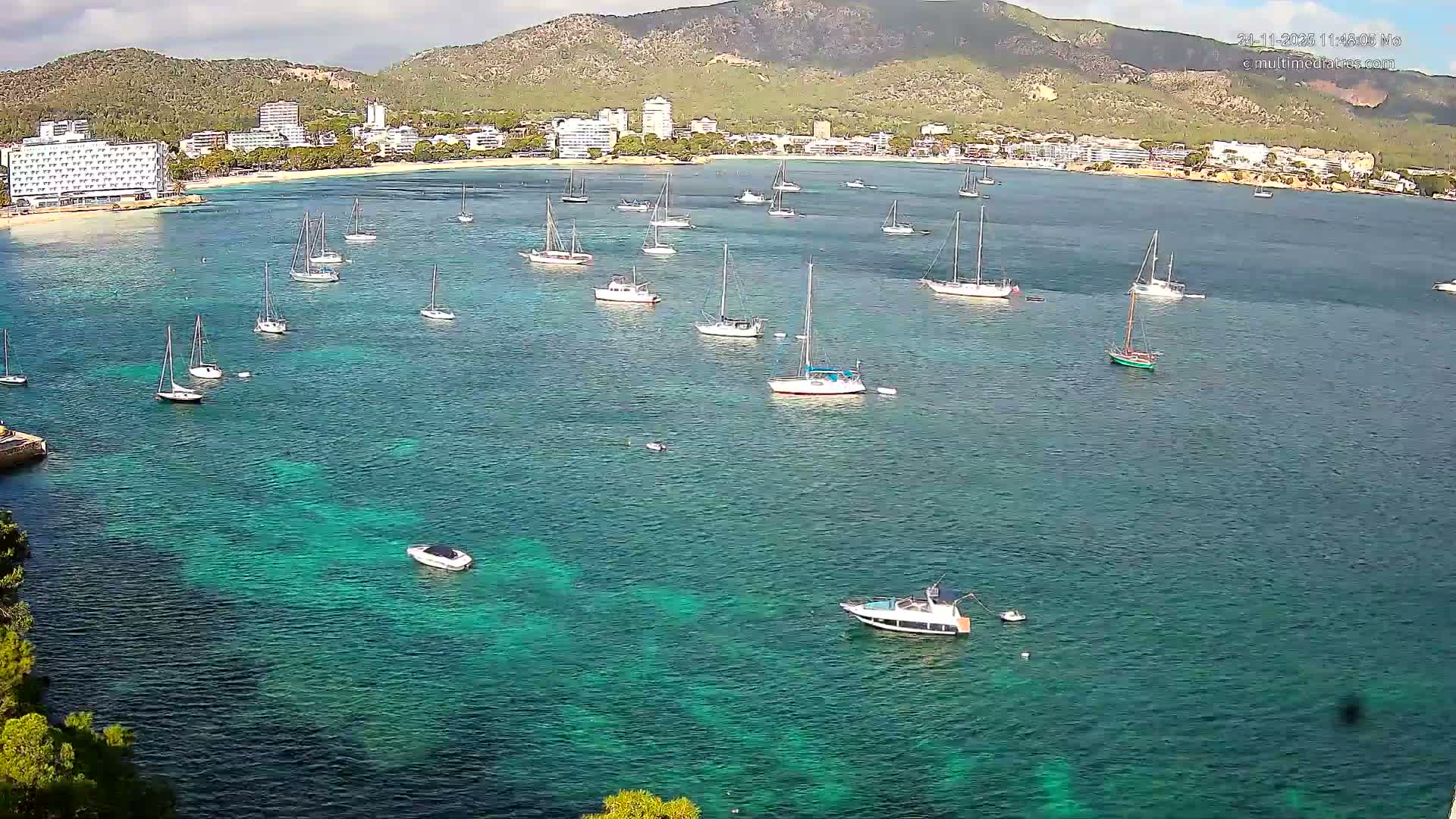 Mallorca, Magaluf - Palmanova Son Maties Beach Live Cam - Balearic Islands, Spain